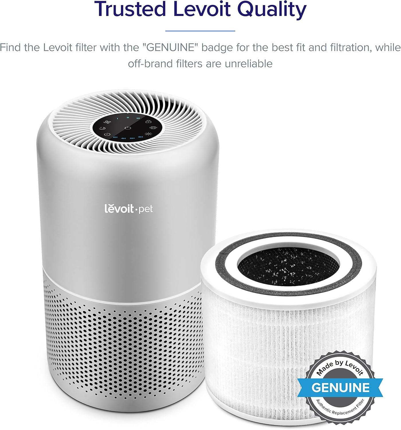 Levoit Round Air Purifier Filter for Smoke and Odor Removal