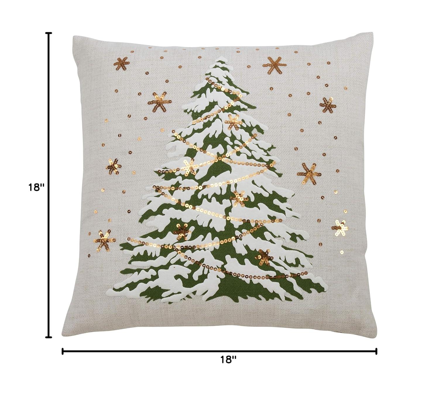 Saro O Tannenbaum Collection Sequined Throw Pillow