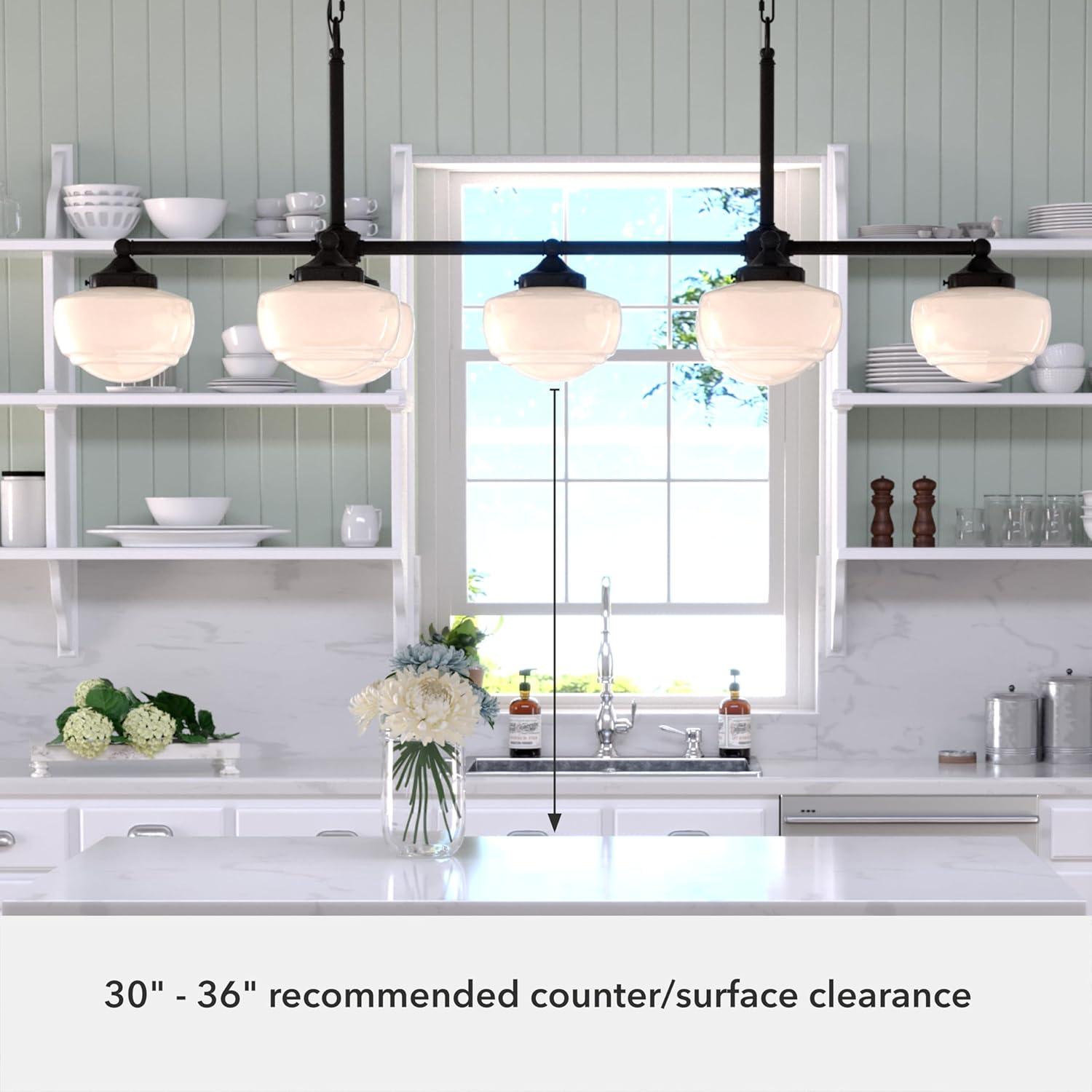 Hunter Saddle Creek 7 Light Linear Chandelier Ceiling Light Fixture