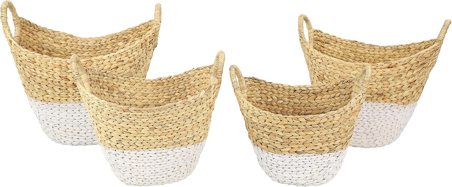 Dip-Dyed 4 Piece Wicker Basket Set