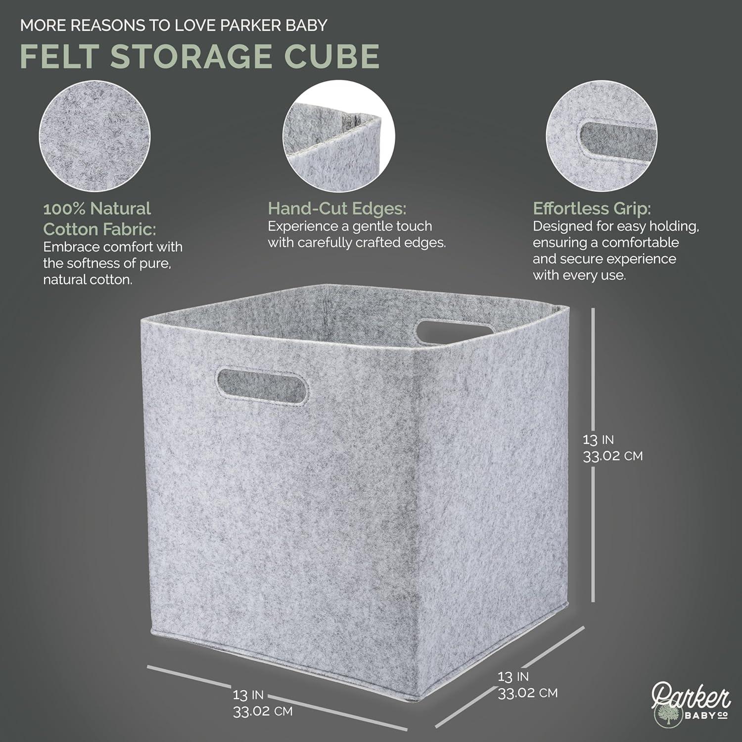 Parker Baby Felt Storage Cube Bin