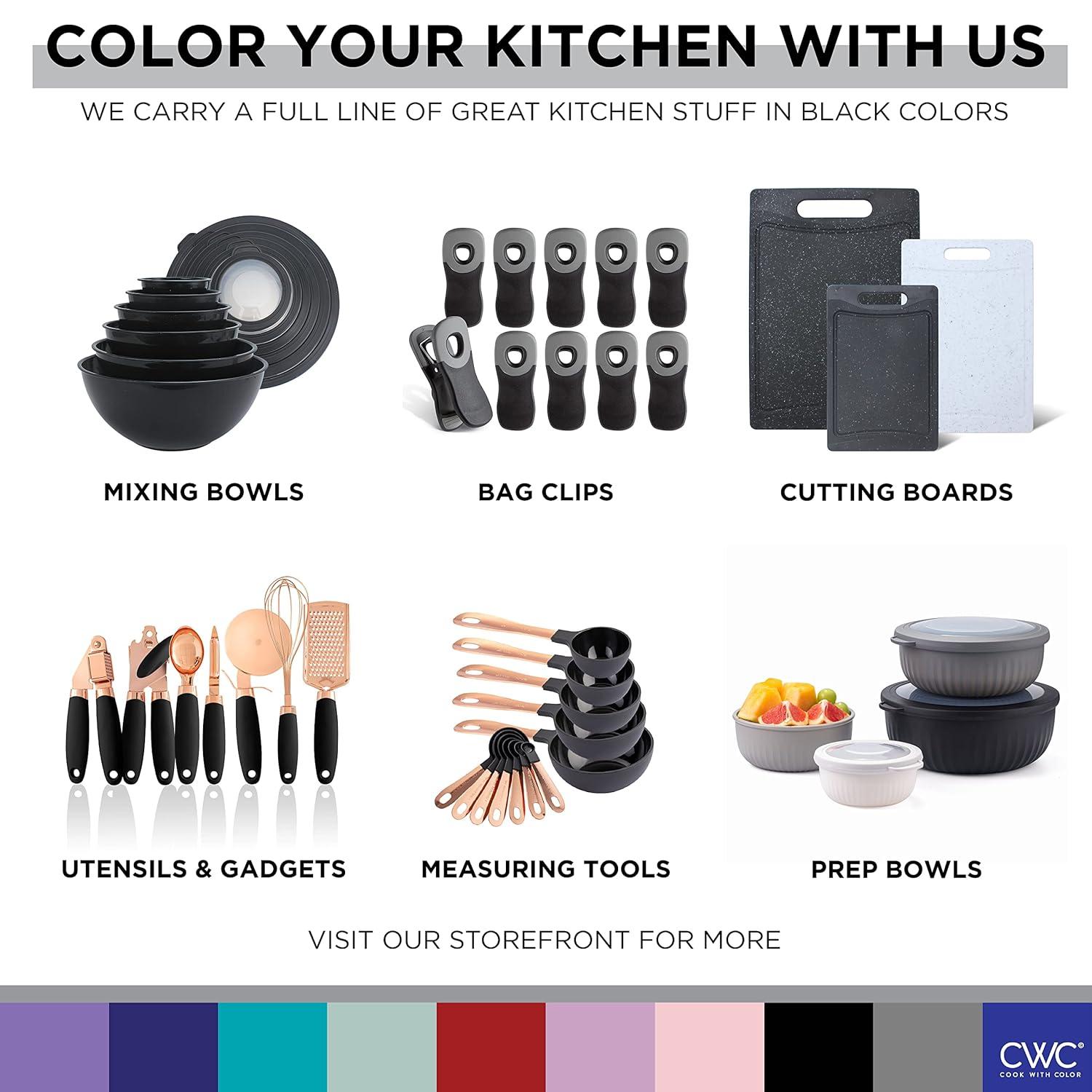 WRIWON 12 Piece Nesting Bowls Set includes 6 Prep Bowls and 6 Lids