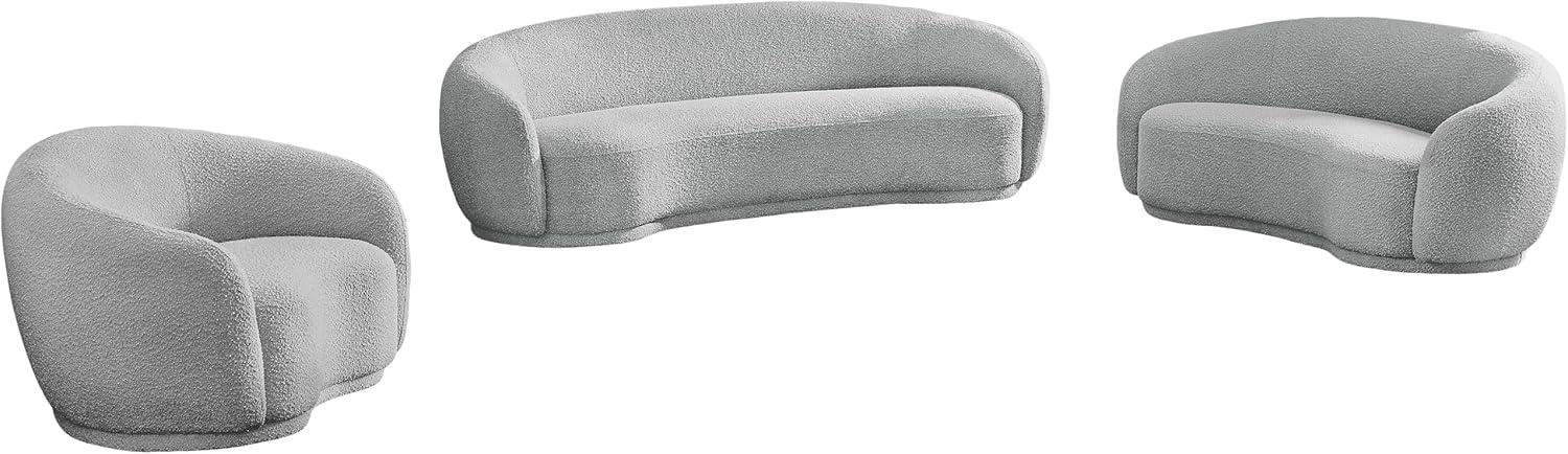 Meridian Furniture Hyde Grey Boucle Fabric Sofa