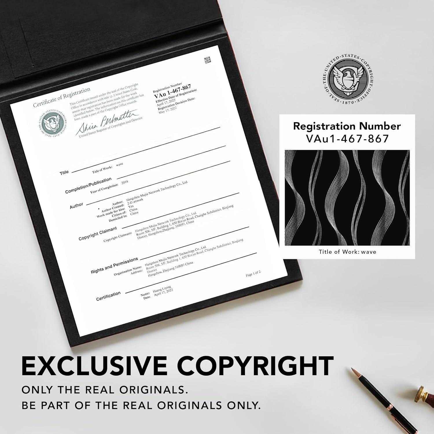 Deconovo Silver Wave Room Darkening Grommet Curtains (2 Panels) Light Beige 52W x 84L