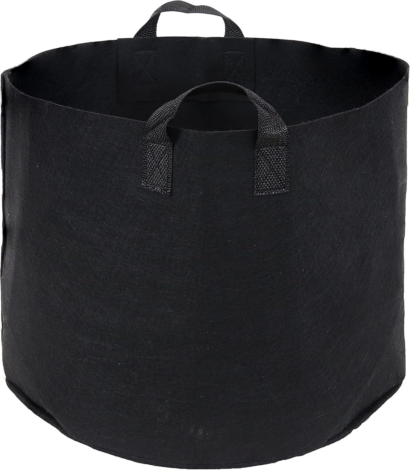 Sunnydaze 1-Pack of 7-Gallon Garden Grow Bags for Vegetables - 300 GSM Non-Woven Polypropylene Felt Fabric Flower Pots and Planters with Handles - Single Gardening Container