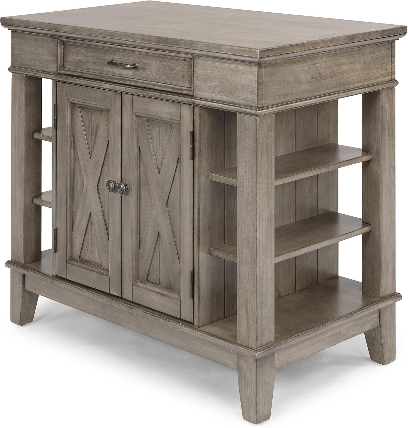 Mountain Lodge 44" W Gray Kitchen Island by Homestyles