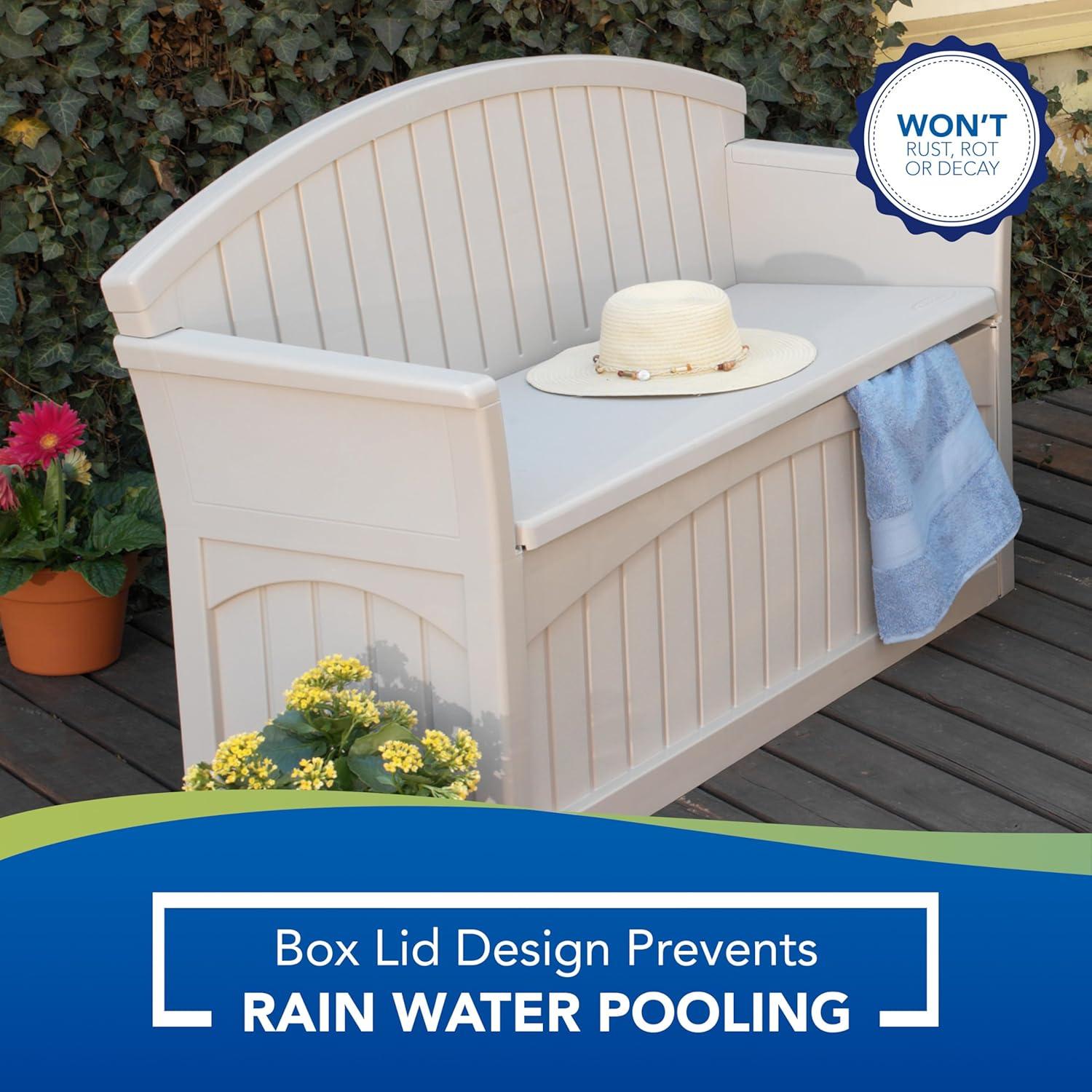 Suncast Suncast 50 Gallon Patio Storage Bench - Light Taupe