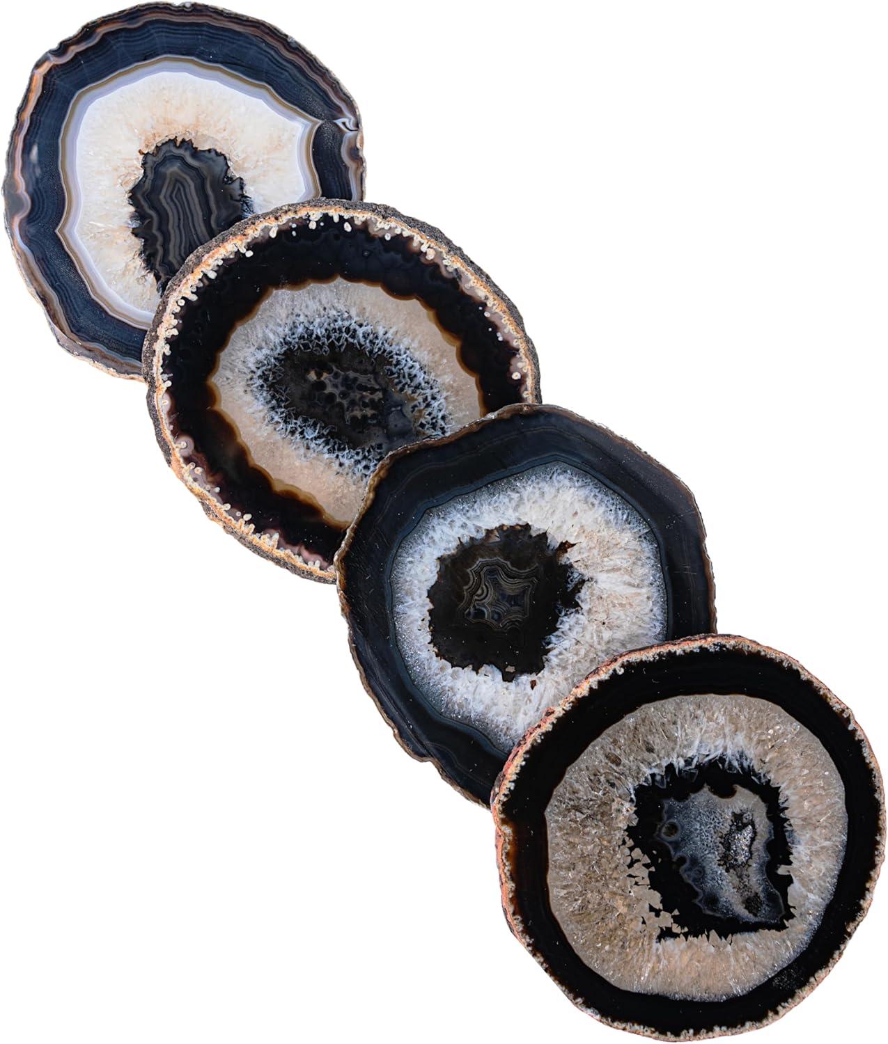 ANNA New York Gemstones Agate 4 Piece Coaster Set (Set of 4)