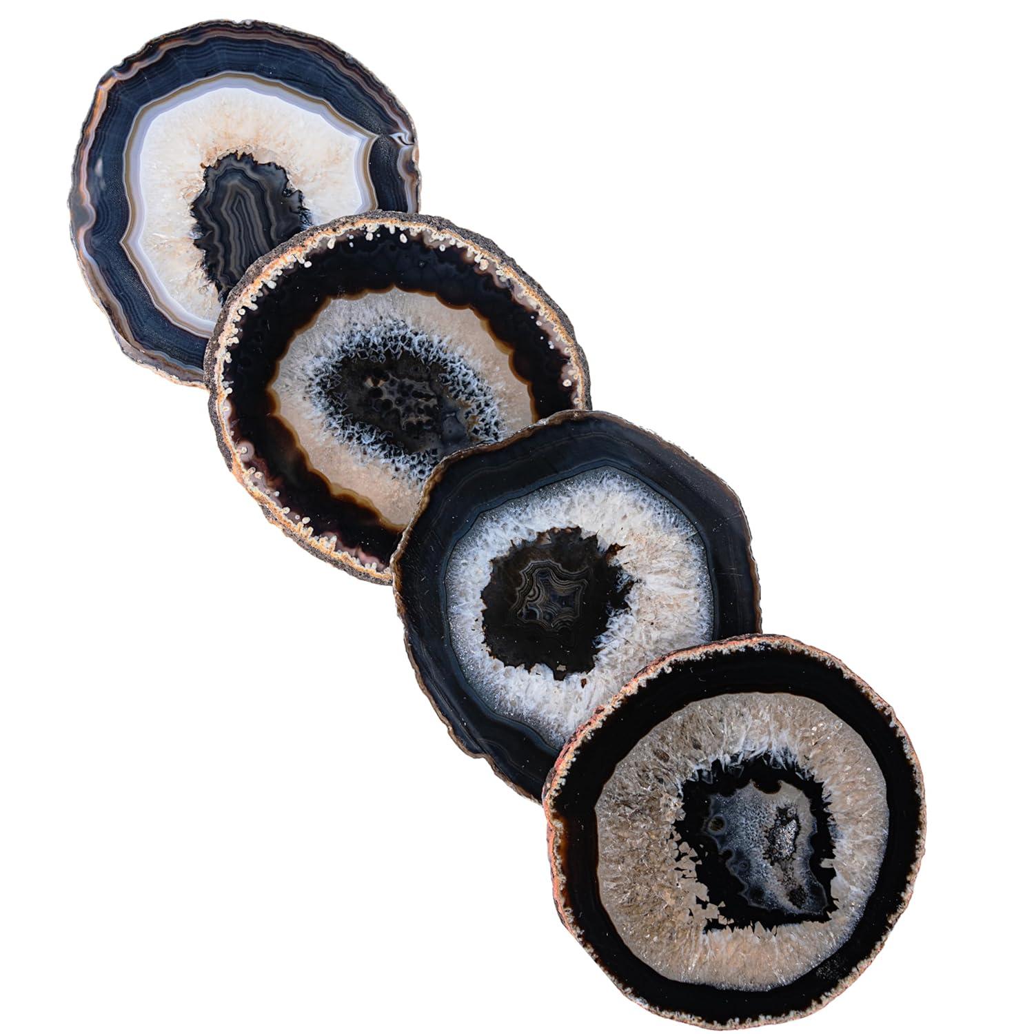 ANNA New York Gemstones Agate 4 Piece Coaster Set (Set of 4)