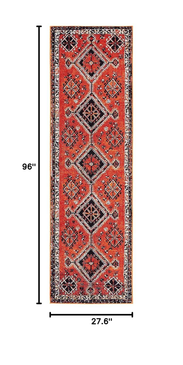 Vintage Hamadan VTH293 Power Loomed Runner Rug - Orange/Red - 2'3"x8' - Safavieh.