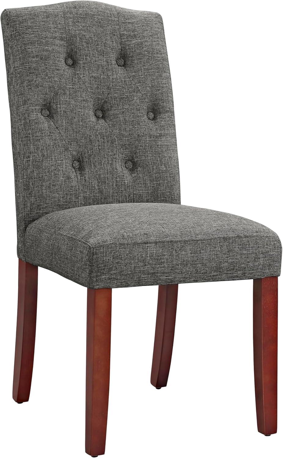 Dorel Living Claudio Tufted Dining or Living Room Accent Chair in Gray