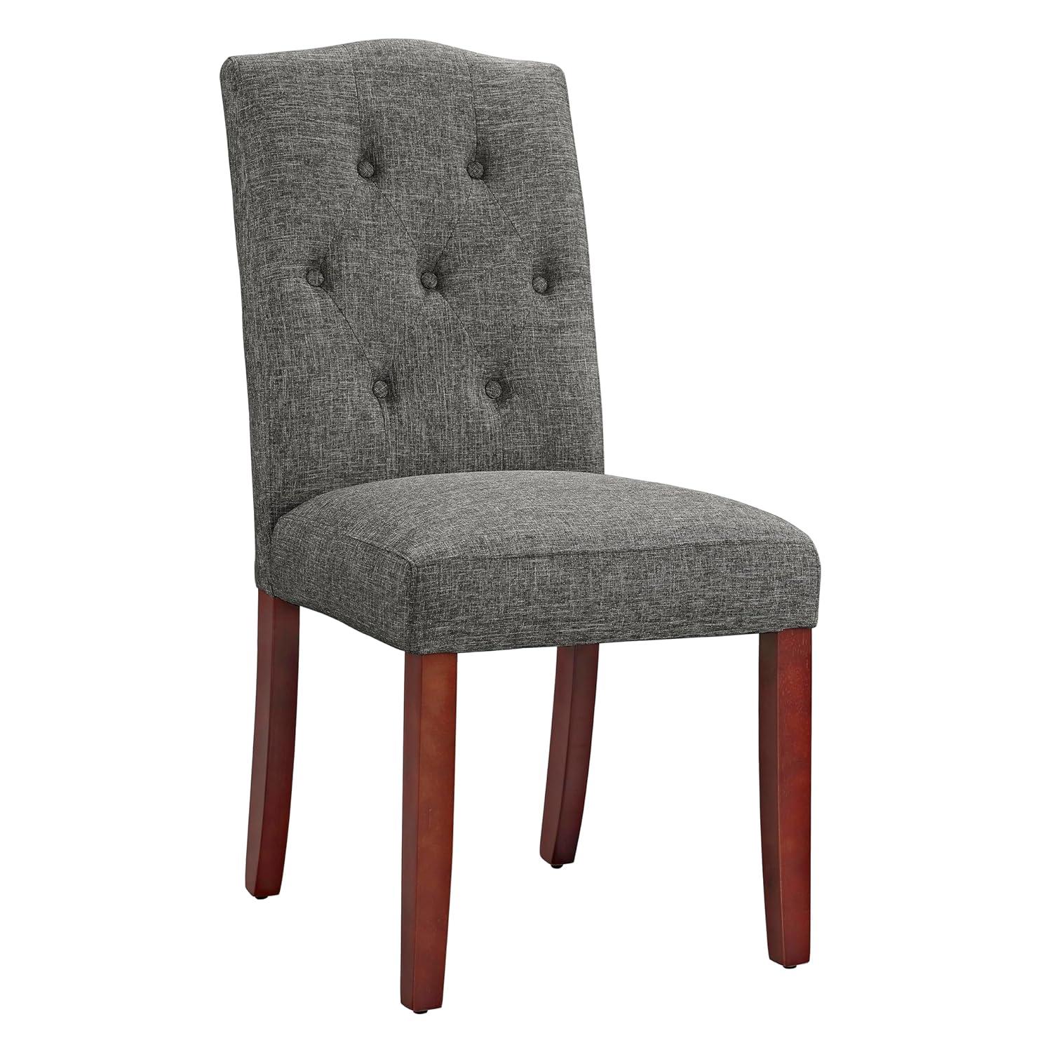 Dorel Living Claudio Tufted Dining or Living Room Accent Chair in Gray