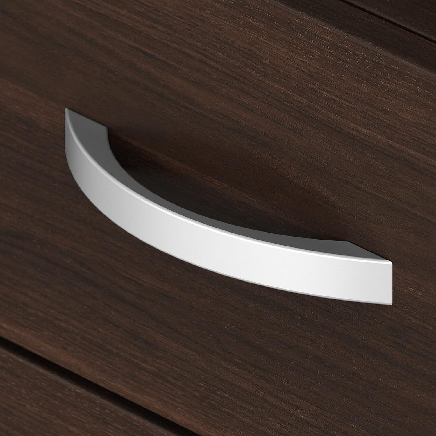 Studio C 72W x 36D Bow Front Desk and Credenza with Mobile File Cabinets