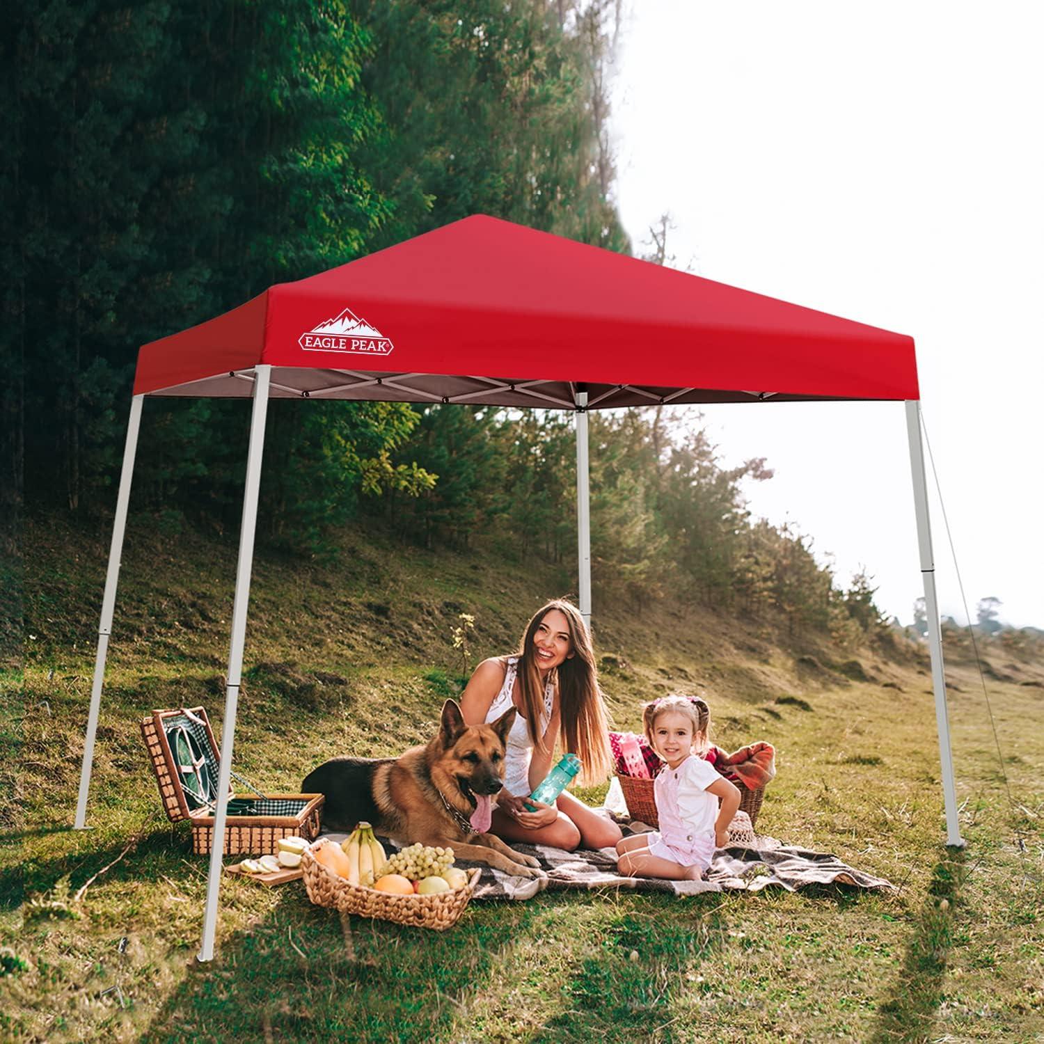 EAGLE PEAK Pop Up Canopies 10 Ft. W x 10 FT. D Metal Party Tent Canopy