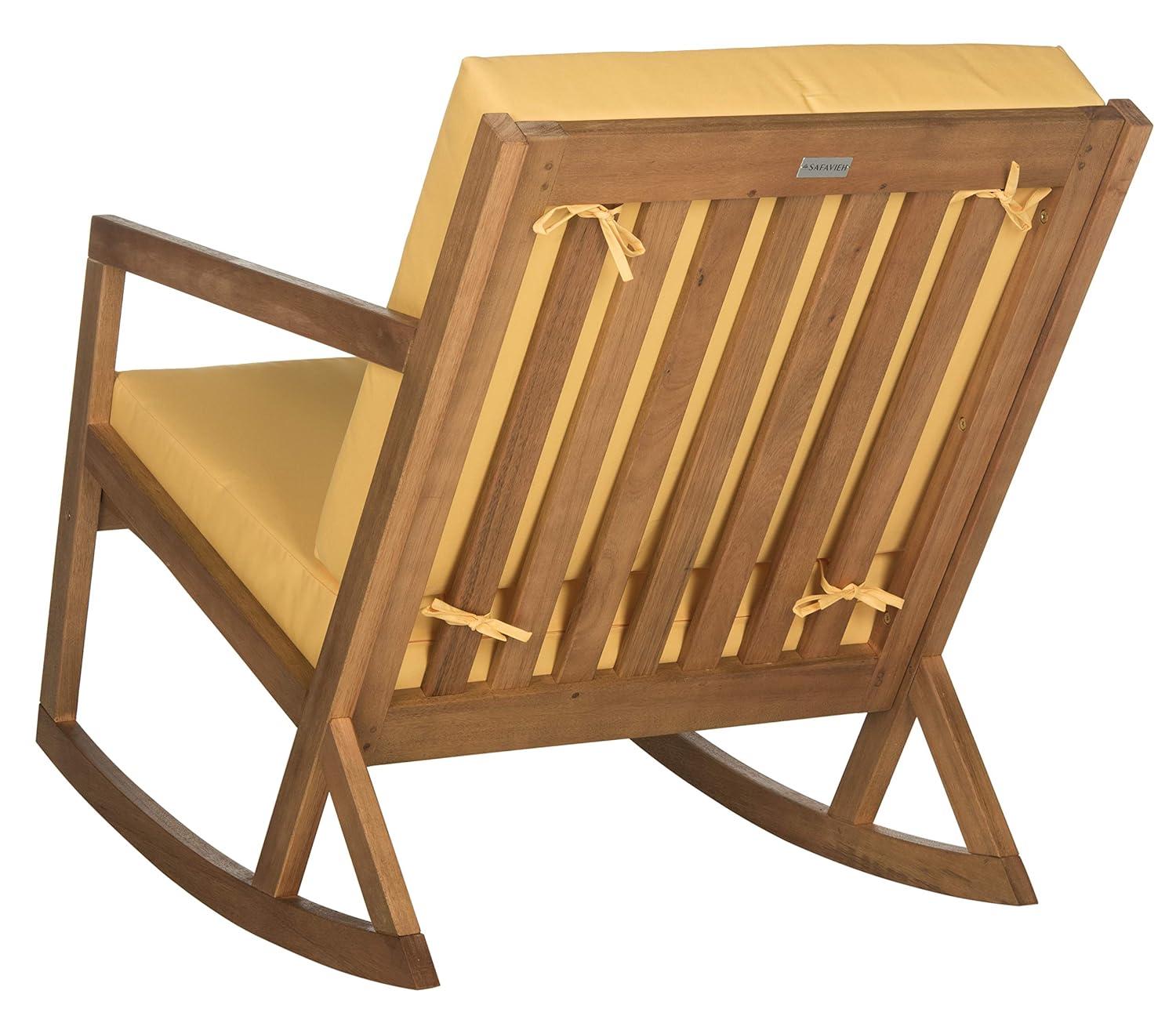 Vernon Rocking Chair Indoor/Outdoor - PAT7013 - Natural/Yellow - Safavieh