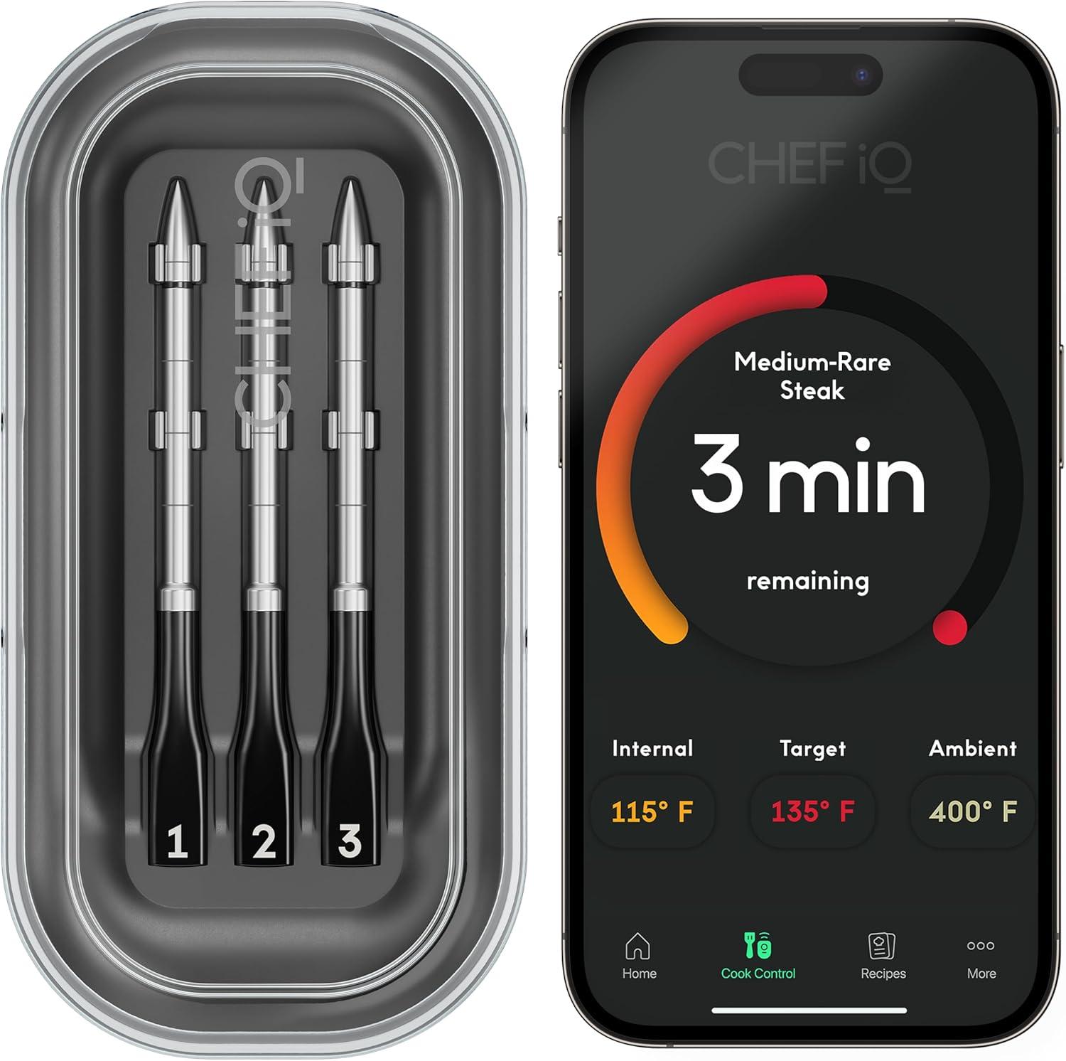 CHEF iQ Smart Thermometer Hub and 3 Probes