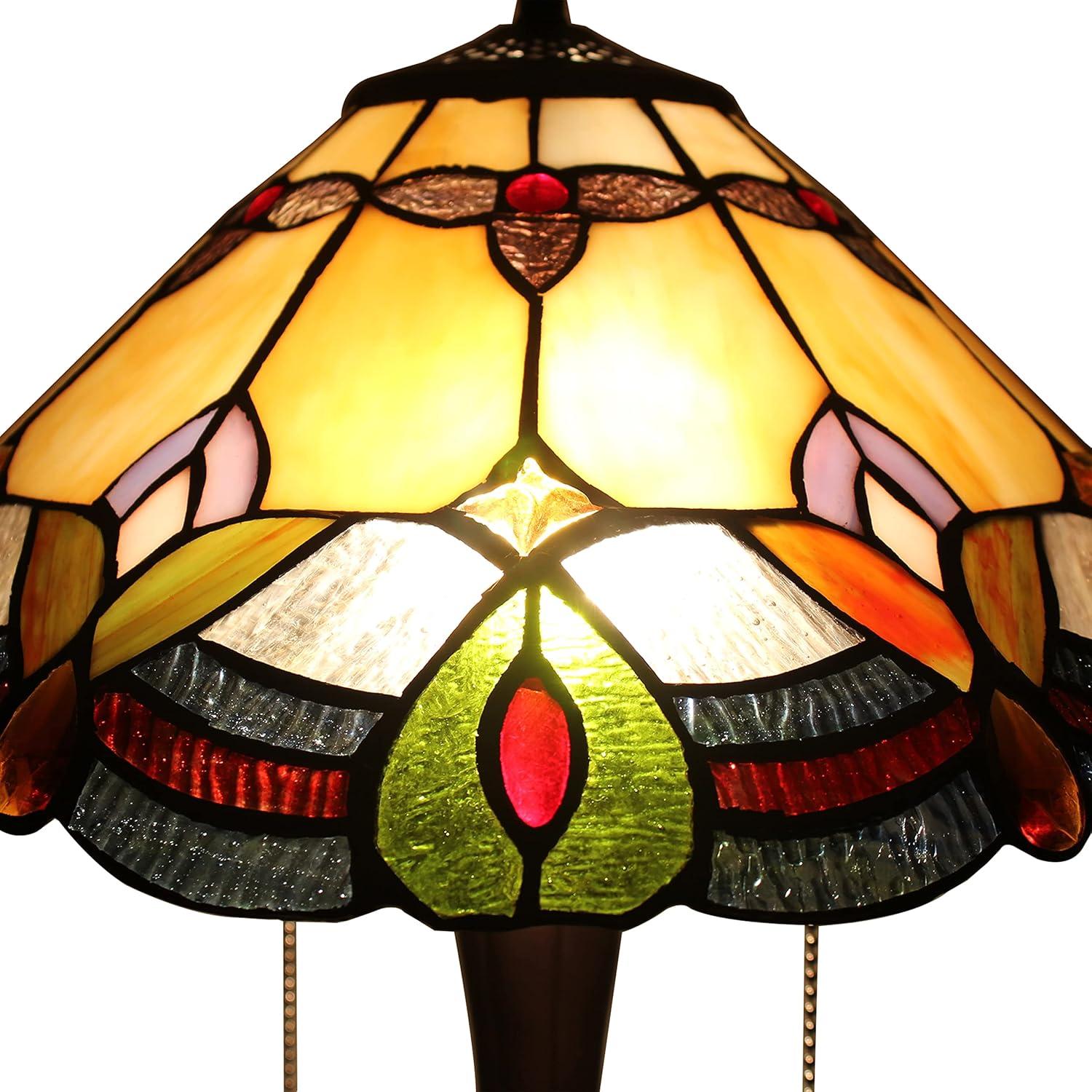 Chloe Lighting Jorgie Tiffany-style 2 Light Table Lamp 16" Shade
