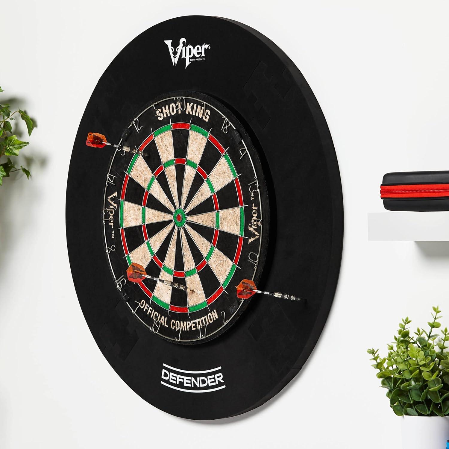 Viper Dead-On Sisal Dartboard, Defender Dart Surround, Jar Of 20 Darts And Viper Edge Throwline