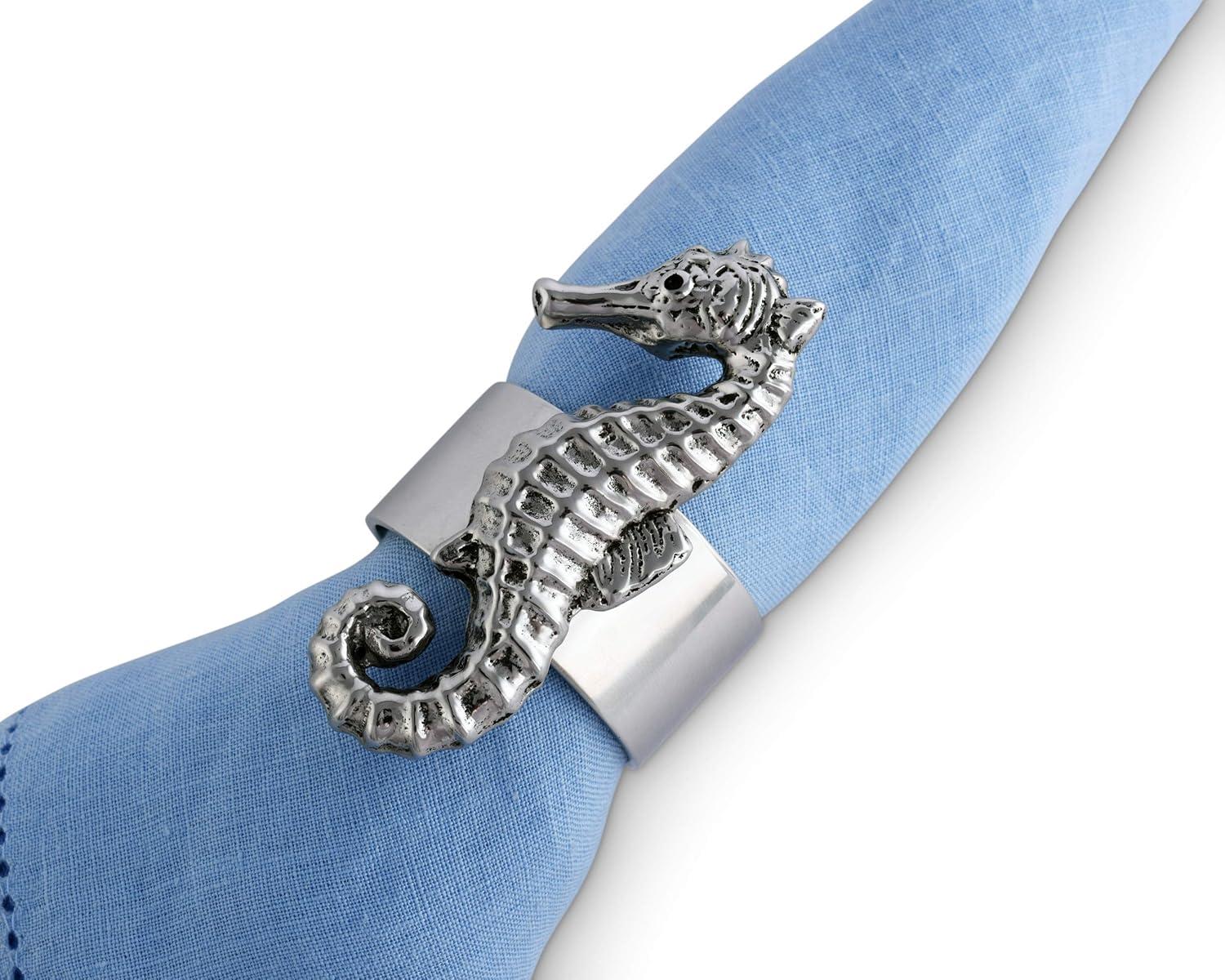 Arthur Court Designs Sea Horse Metal Napkin Ring (Set of 4)