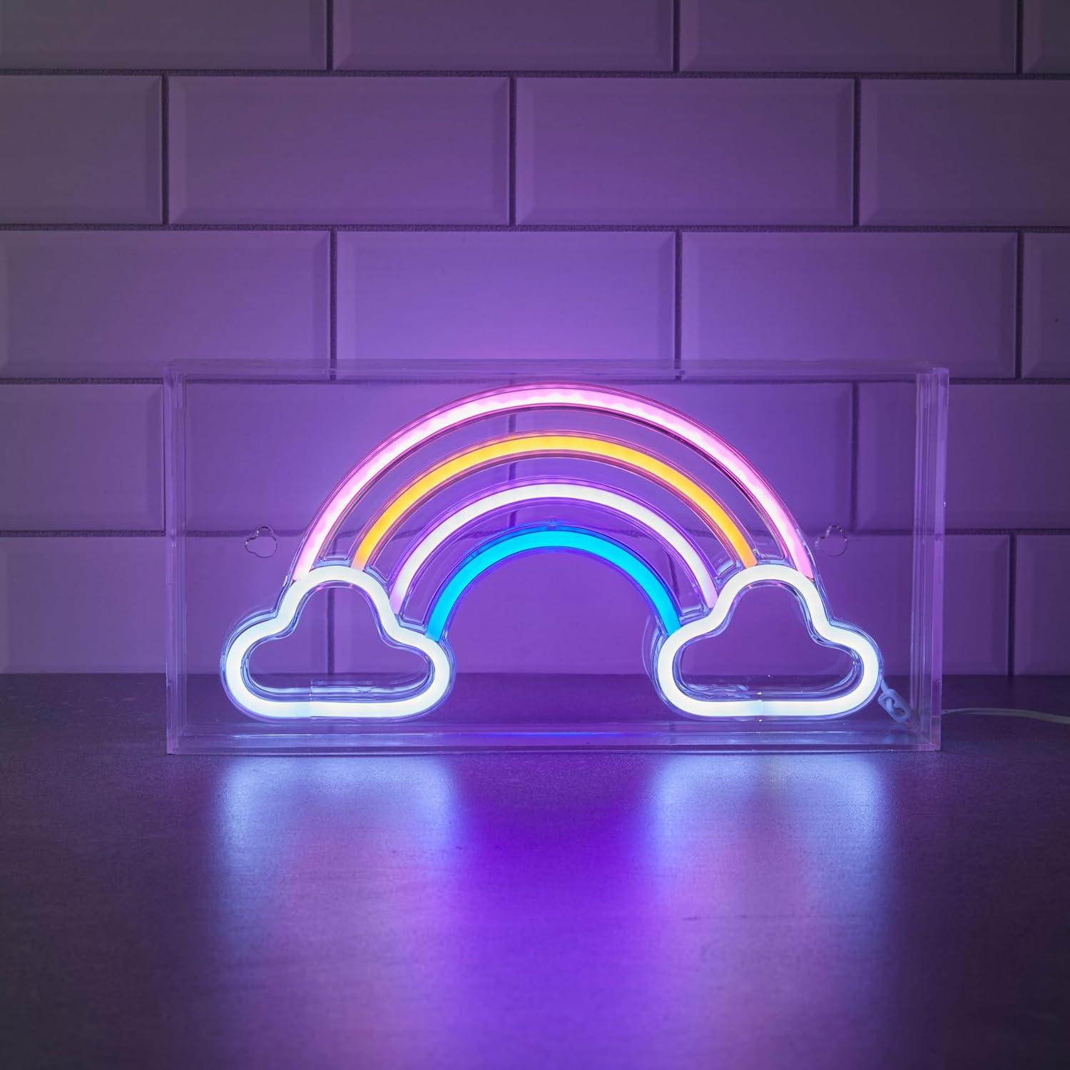 Rainbow Neon Acrylic Desktop and Wall Sign