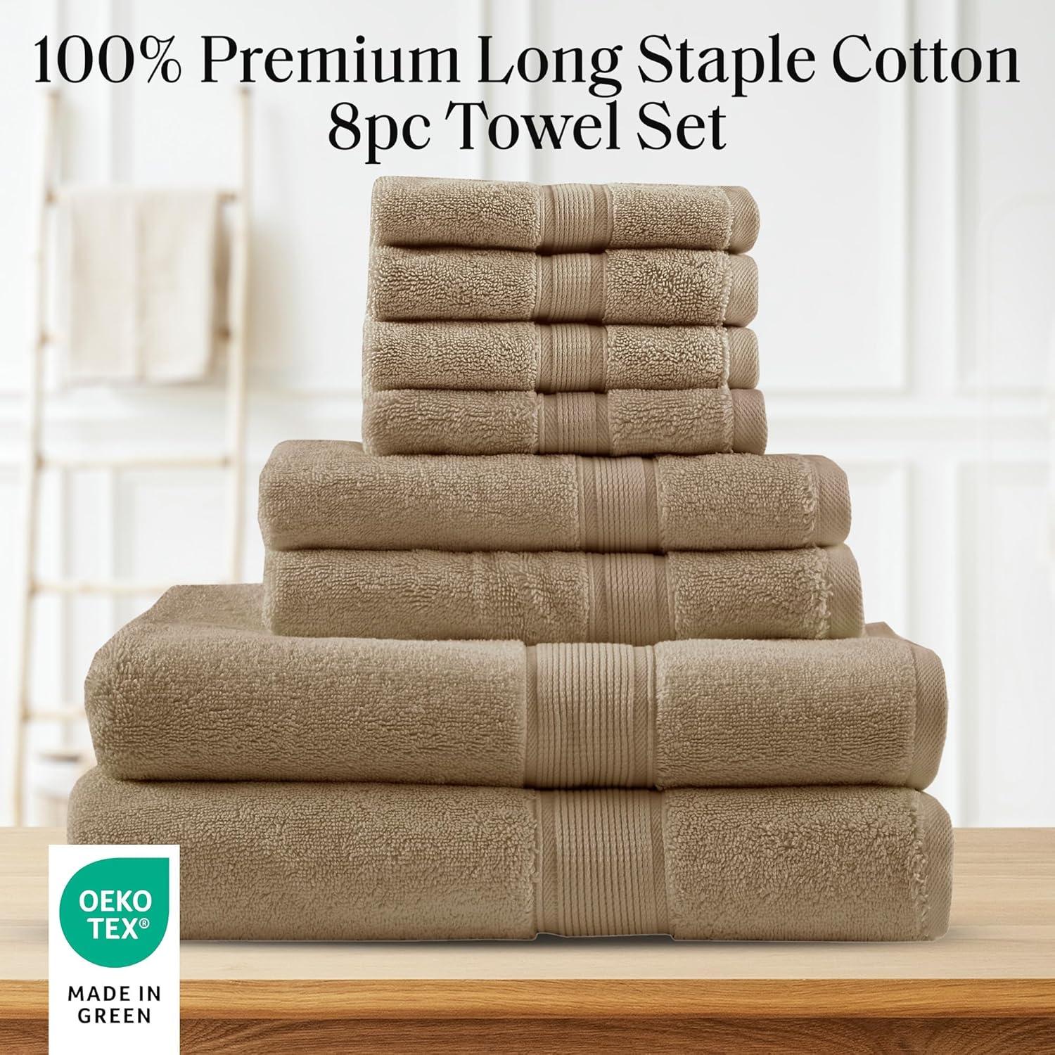 Madison Park Signature 800GSM Ultra-Soft 100% Cotton Absorbent Towel Set