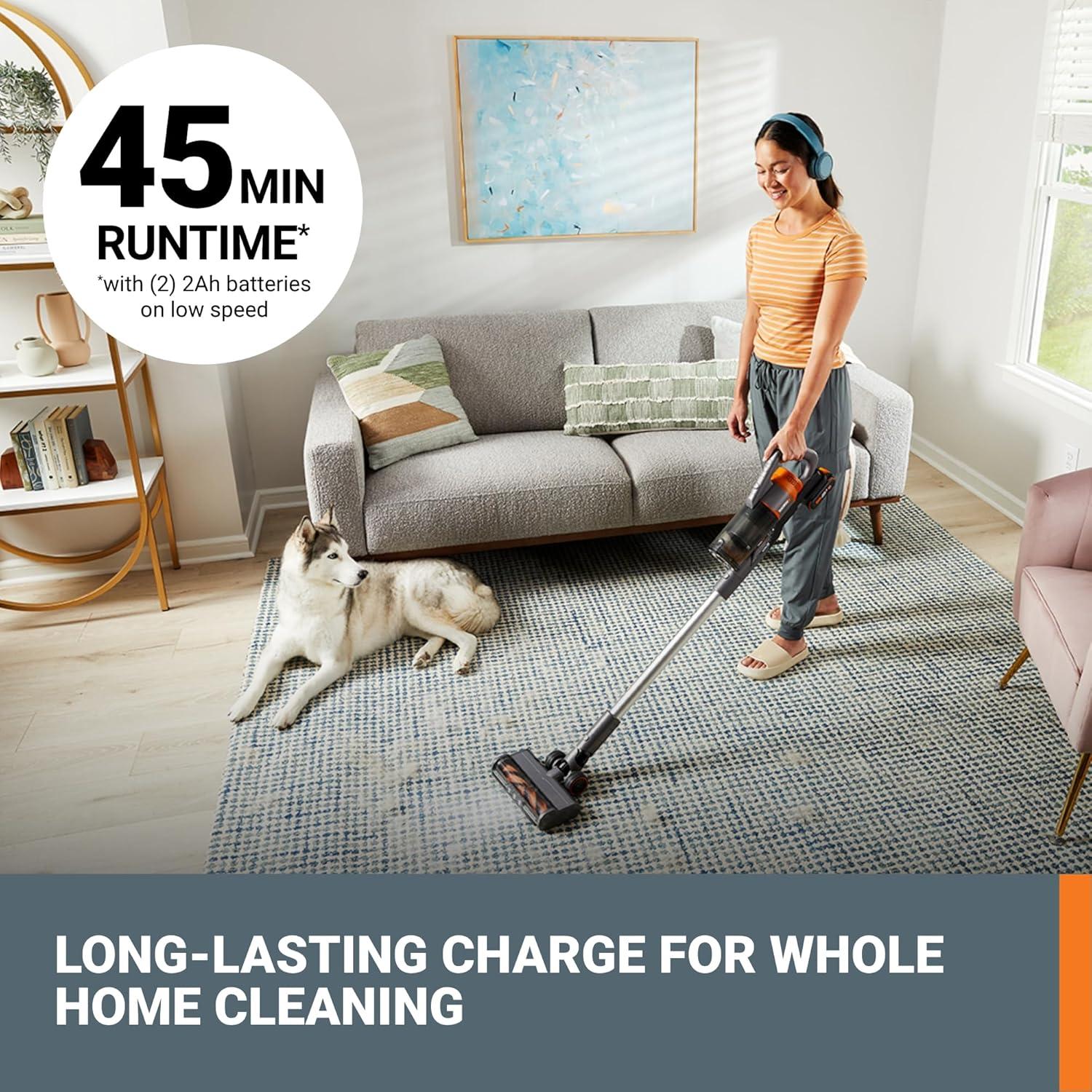 Worx WX038L 20V Power Share Cordless Stick Vacuum (Battery and Charger Included)