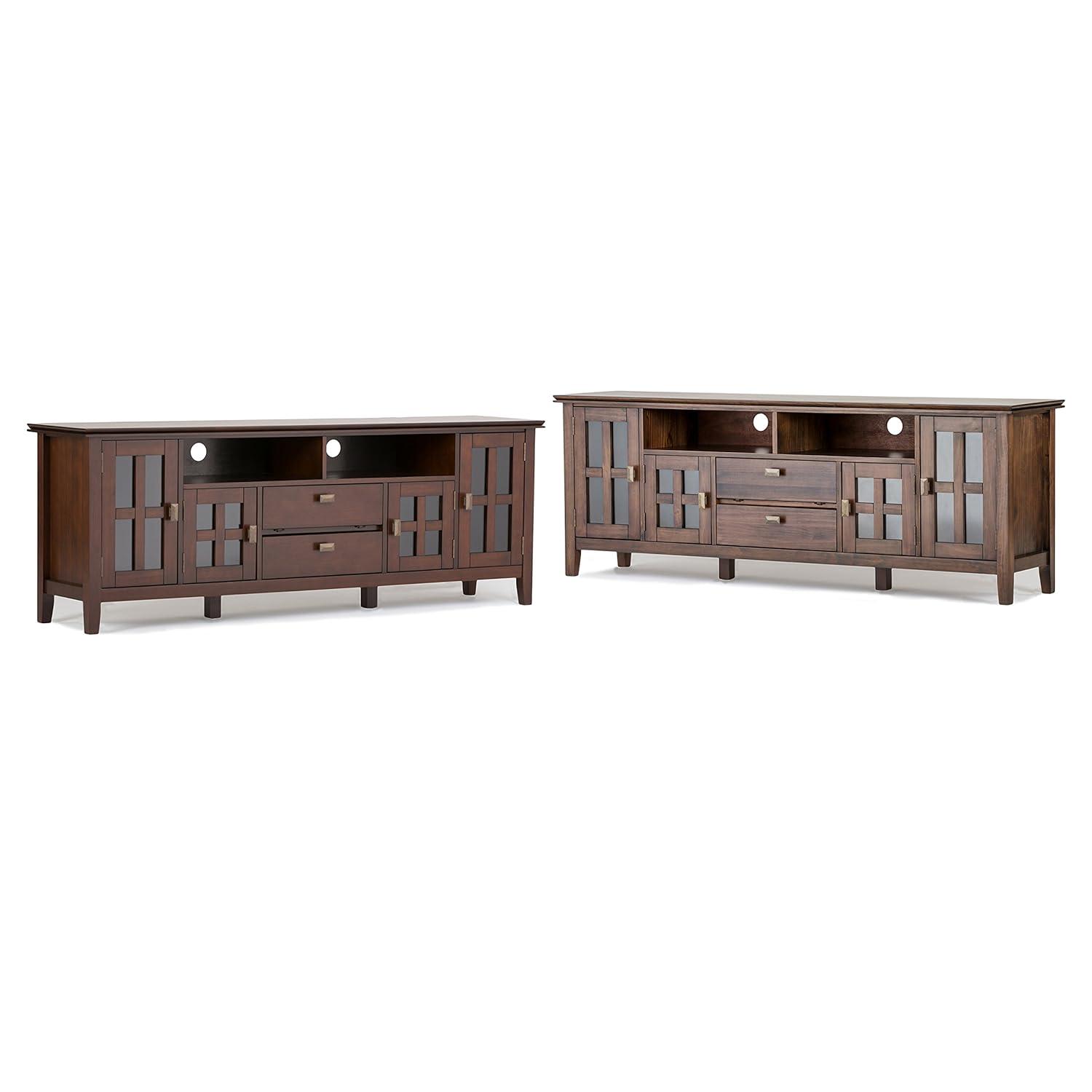 Simpli Home Artisan SOLID WOOD 72 inch TV Media Stand