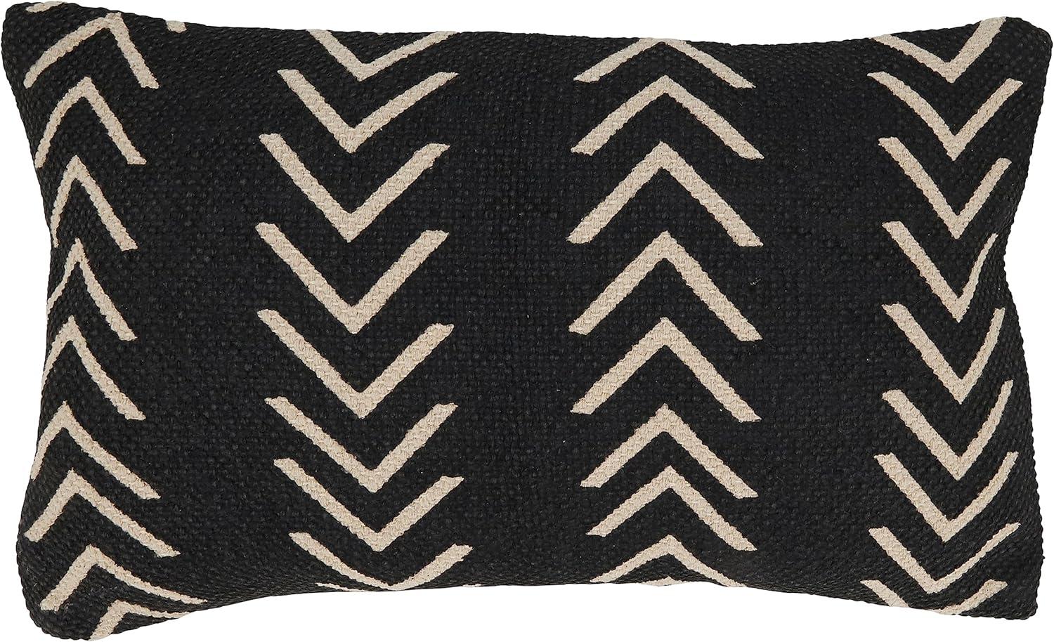 Chevron Design Down Filled Throw Pillow - Saro Lifestyle