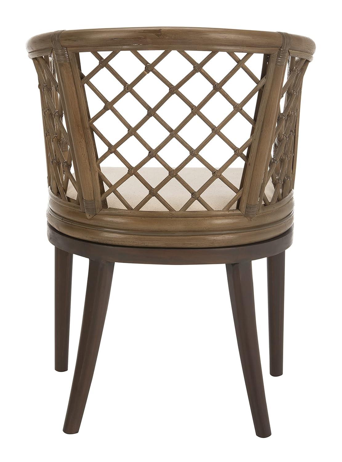 Carlotta Arm Chair - SEA4013 - Greige/White - Safavieh