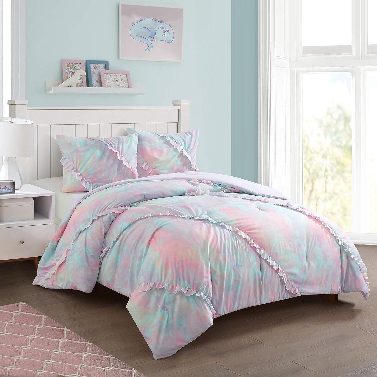 Heritage Club  Emelie Ruffle Comforter Set Multi Twin 2 Piece