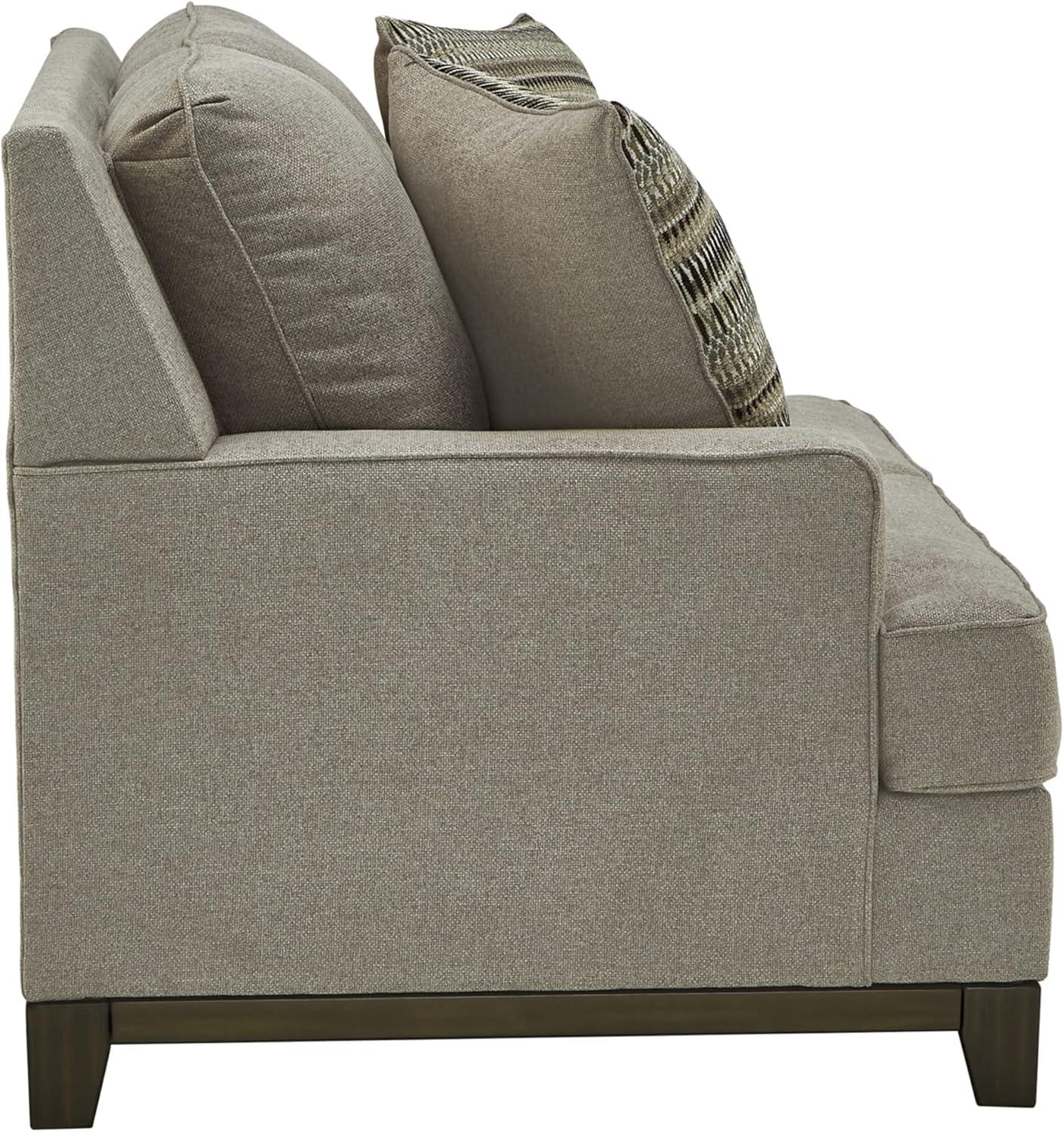 Ashley Furniture Kaywood Contemporary Fabric & Wood Loveseat in Gray