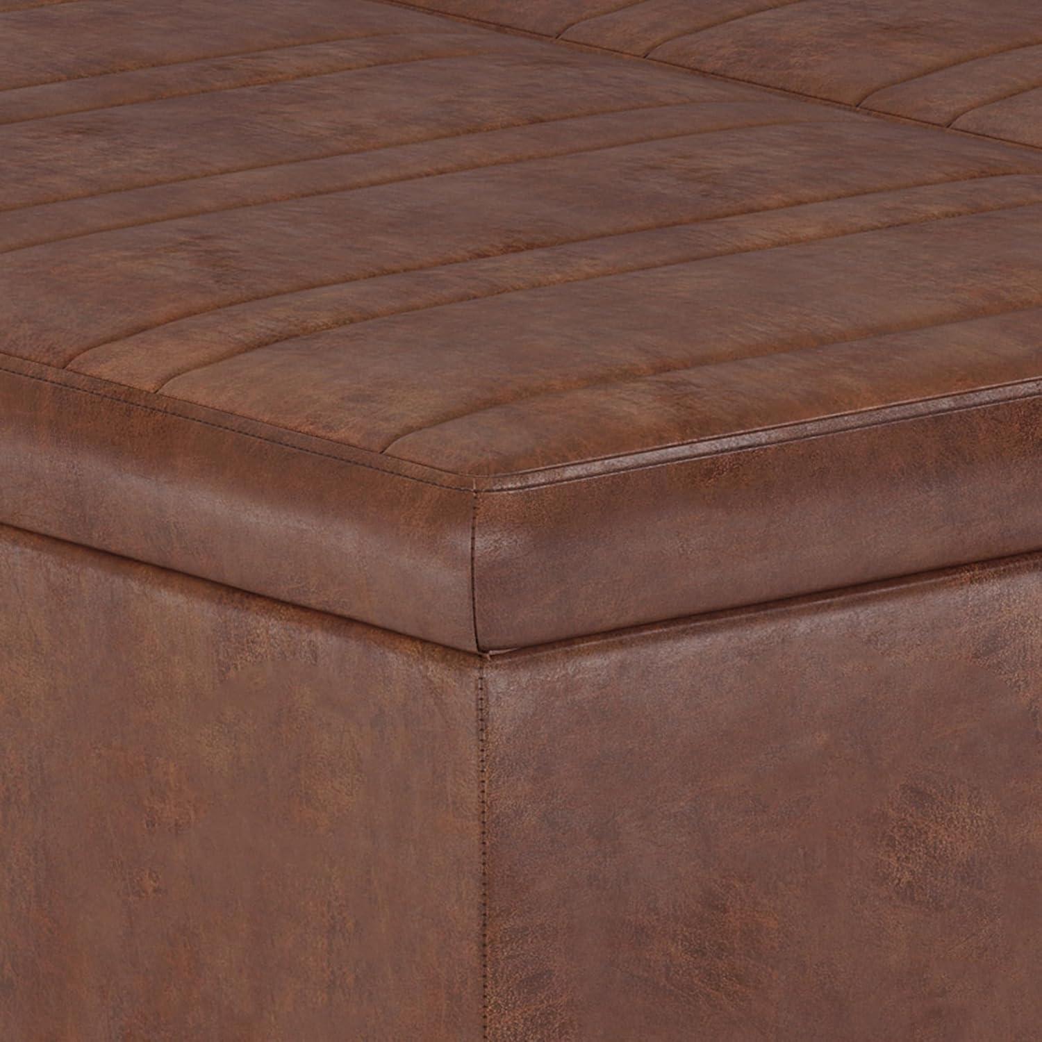 Simpli Home Ellis Coffee Table Storage Ottoman