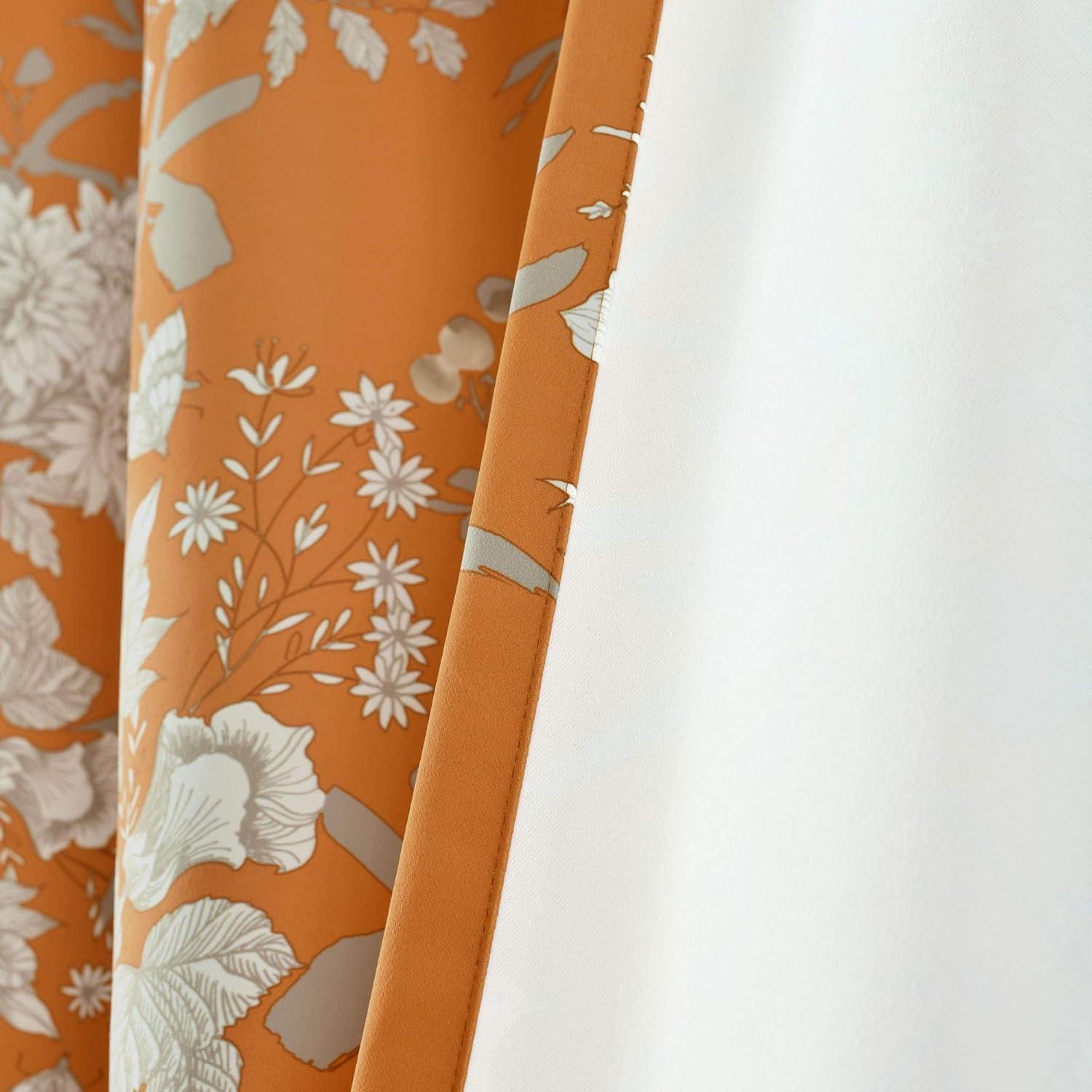 Botanical Garden Polyester Room Darkening Curtain Pair