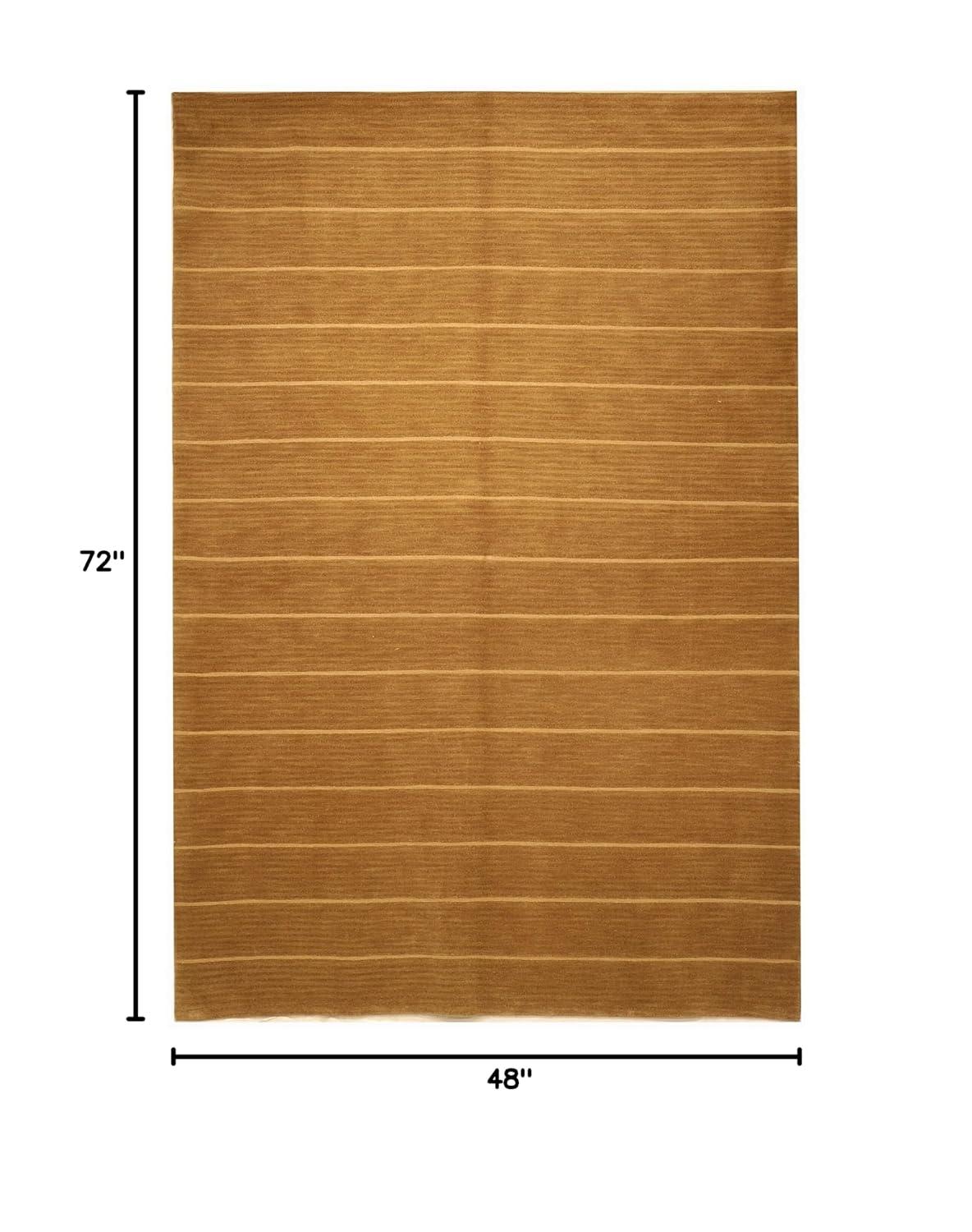 SAFAVIEH Tibetan Collection 4' x 6' Beige TB213A Hand-Knotted Modern Premium Silk & Wool Area Rug