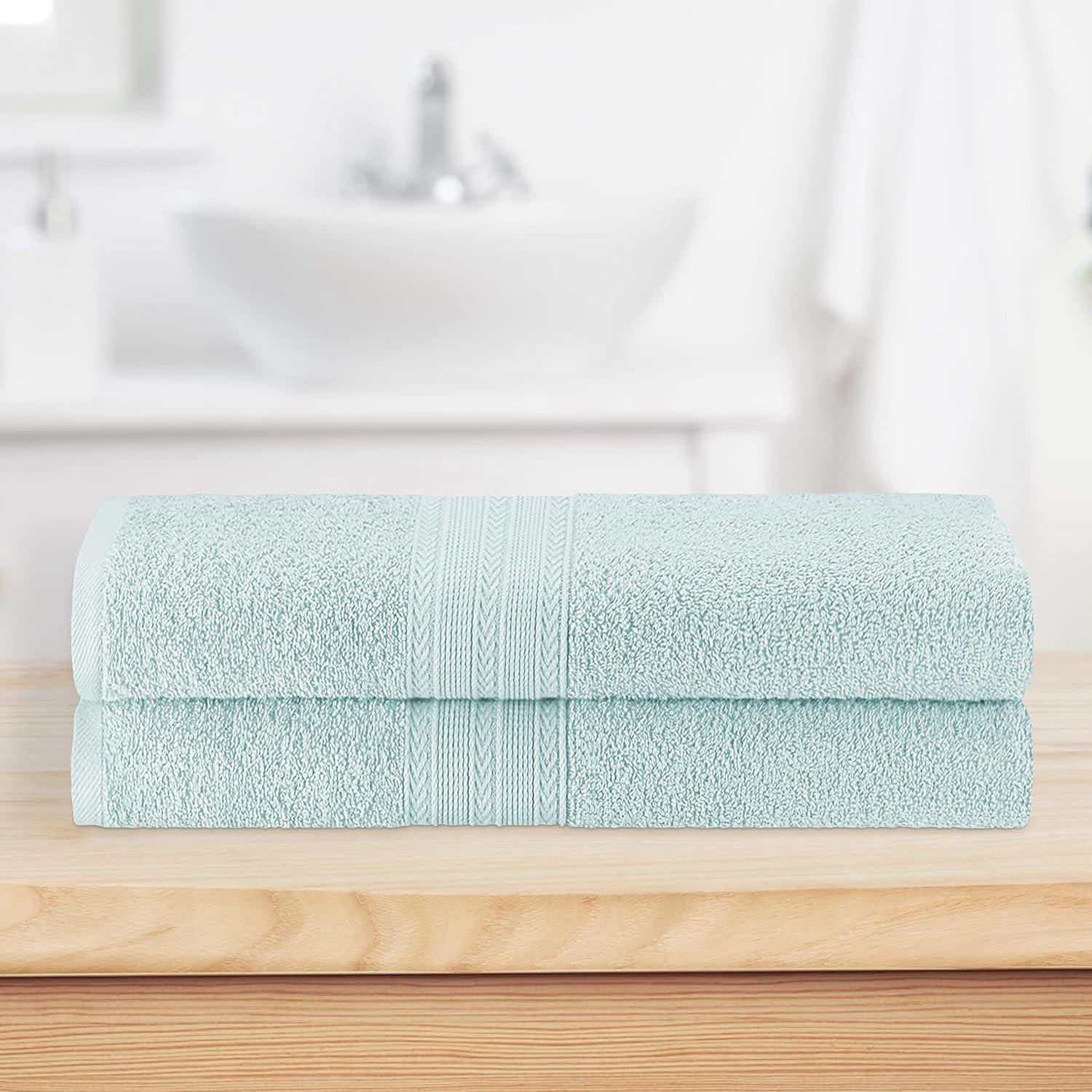 Superior Eco-Friendly Cotton 2-Piece, Aqua Marine, Bath Sheet Set