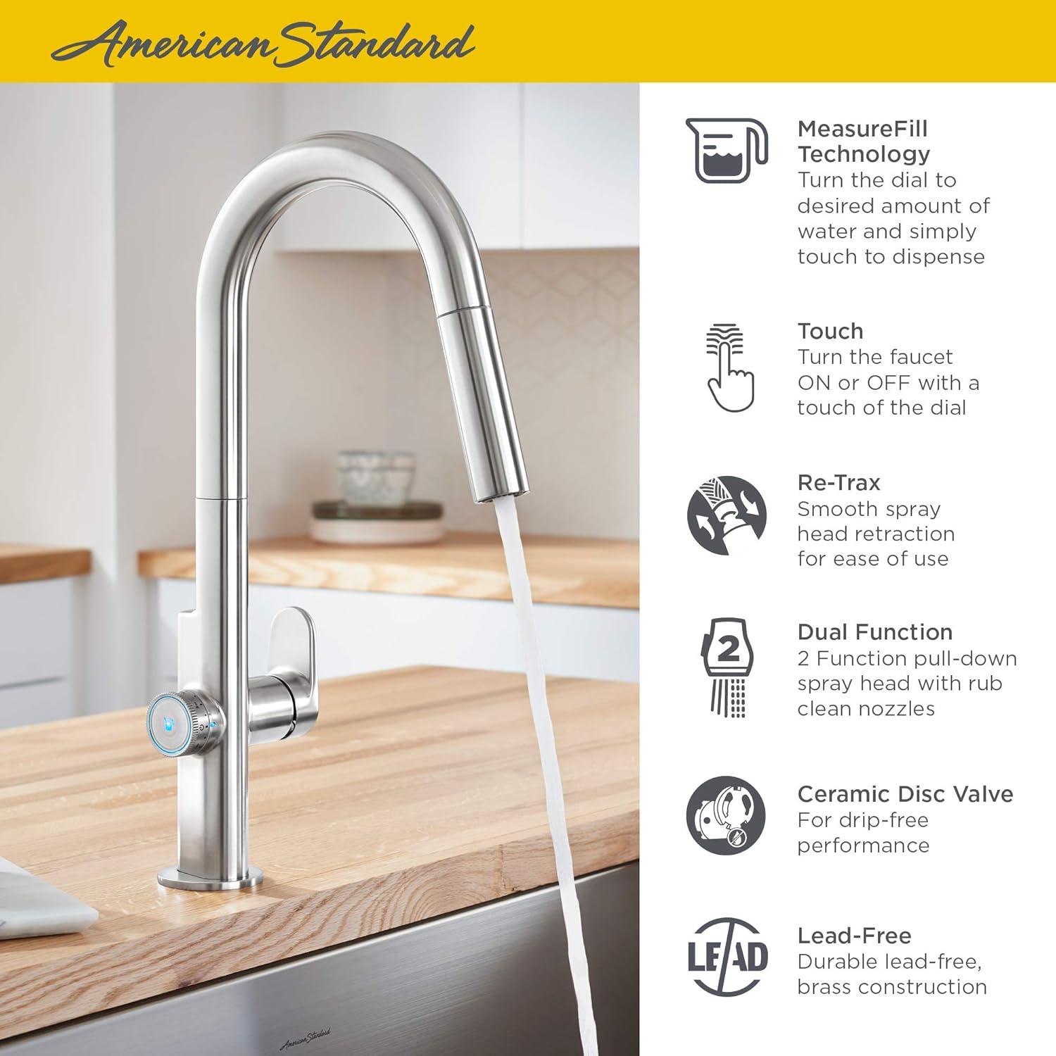 Chrome Pull-Out Spray Kitchen Faucet with Touch Control