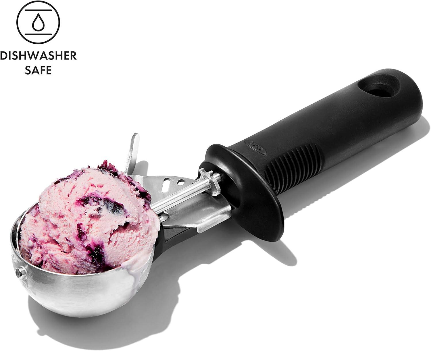 Stainless Steel Ice Cream Scoop with Non-slip Grip