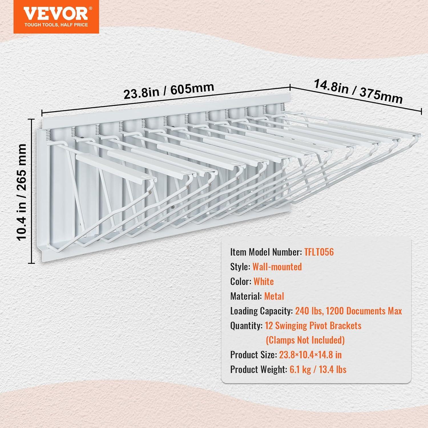 VEVOR Metal Shelves Hanging File Frames