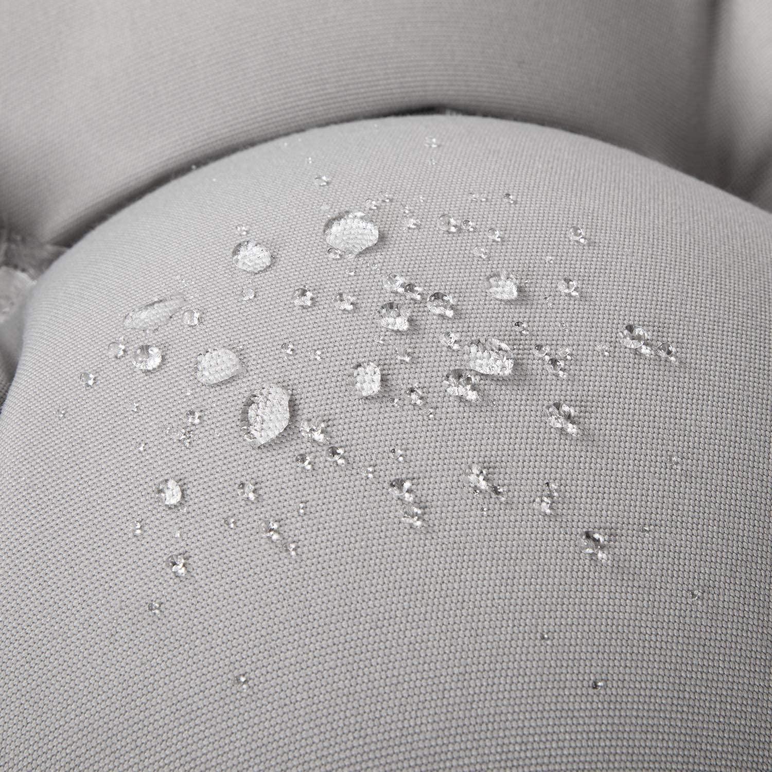 Outdoor Cushions Dinning Chair Cushions with back Wicker Tufted Pillow for Patio Furniture in Gray