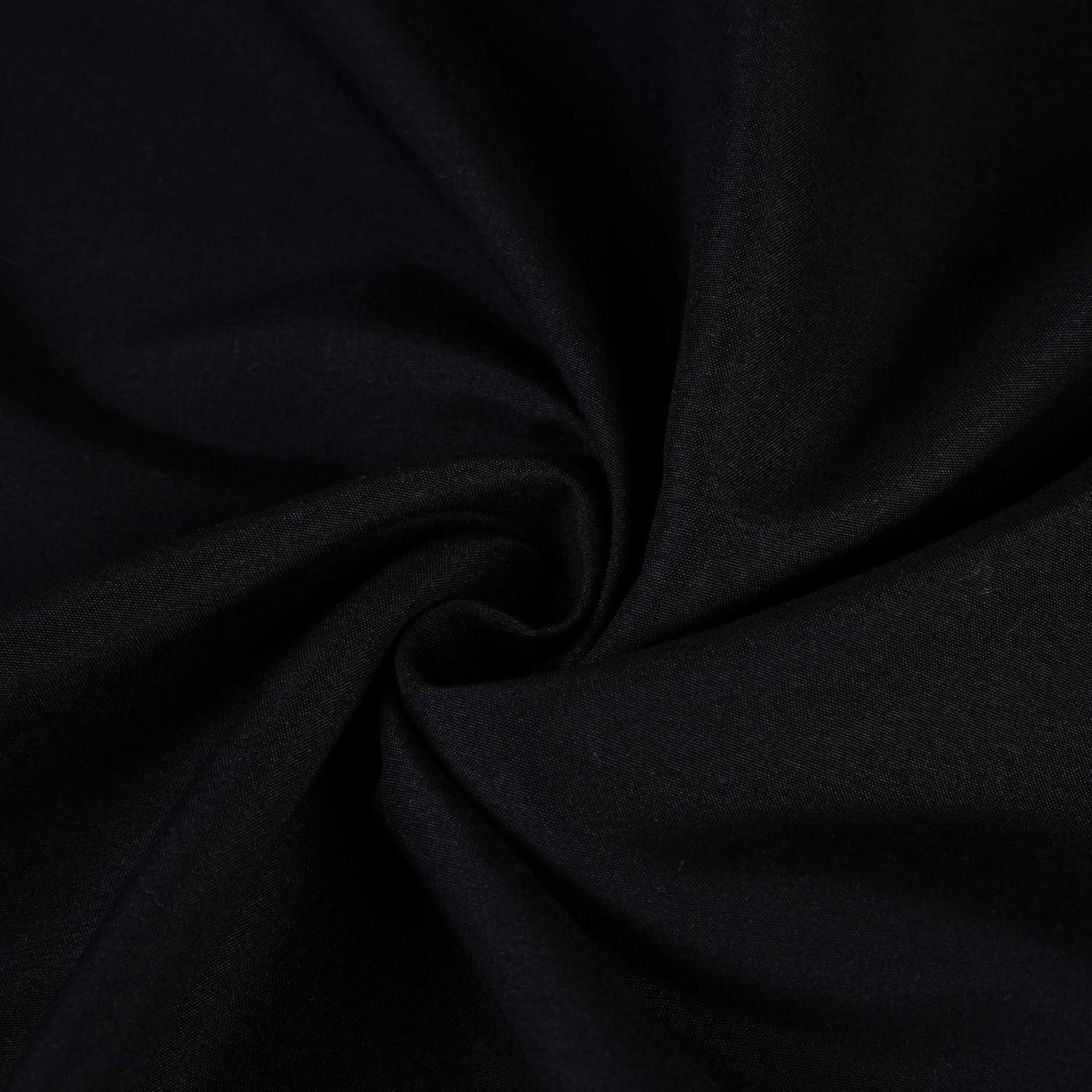 Nestl Pillow Sham Set of 2, Premium 1800 Series Double Brushed Bed Pillow Cases, Black, King 20" X 36"