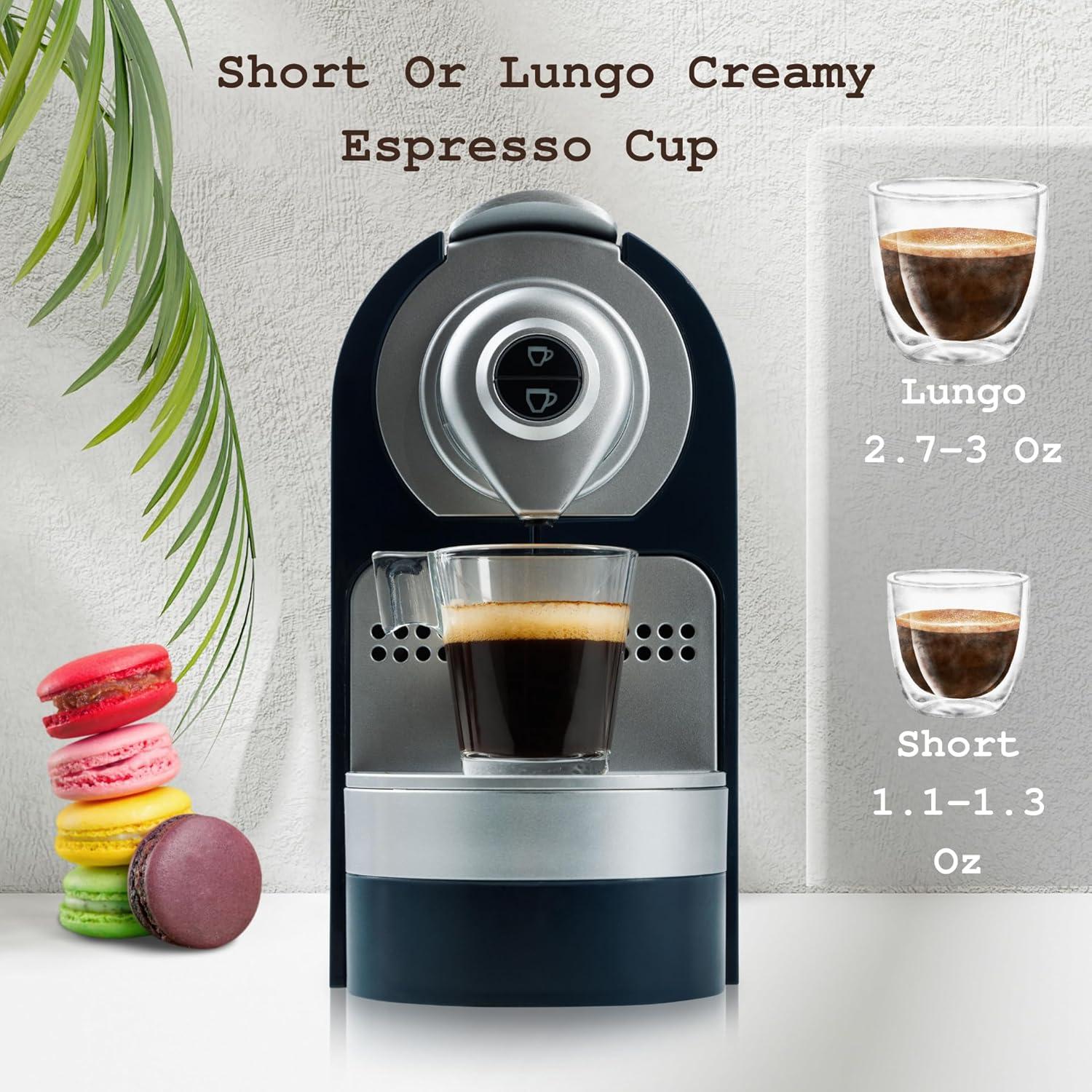 Mixpresso Espresso Machine for Nespresso Compatible Capsule, Single Serve Coffee Maker Programmable for Espresso Pods, Premium Italian 19 Bar High Pressure Pump 27oz 1400w Black Coffee Maker