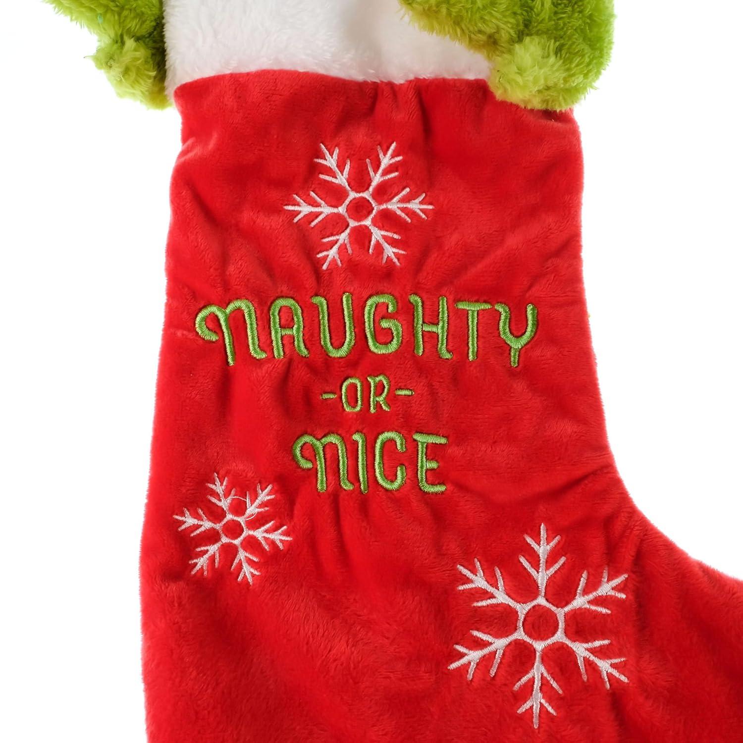 Dr Seuss How the Grinch Stole Christmas Grinch 24" 3D Plush Stocking
