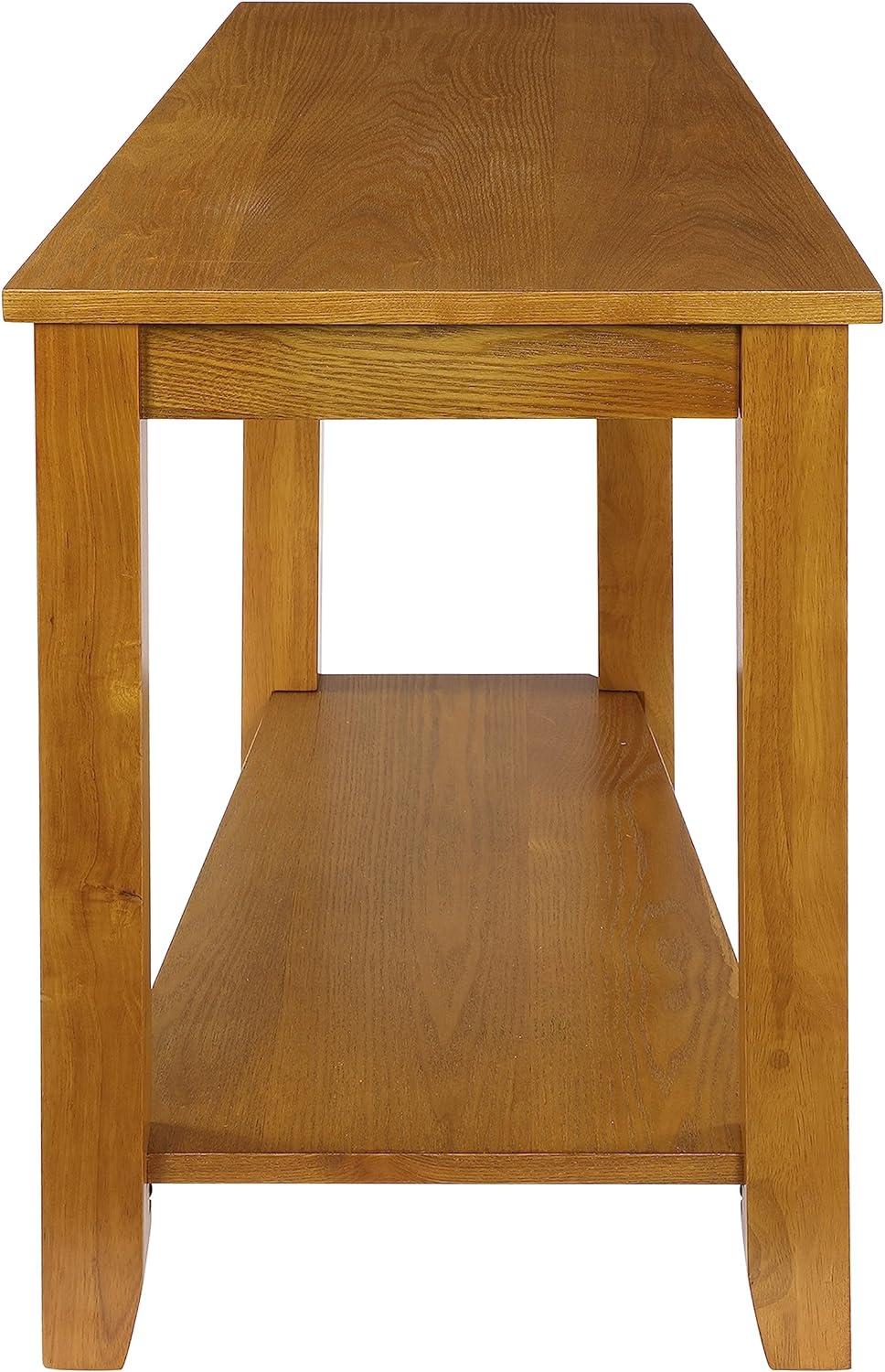 Homelegance Elwell Wood Modern Living Room Wedged Chairside Side Table, Oak