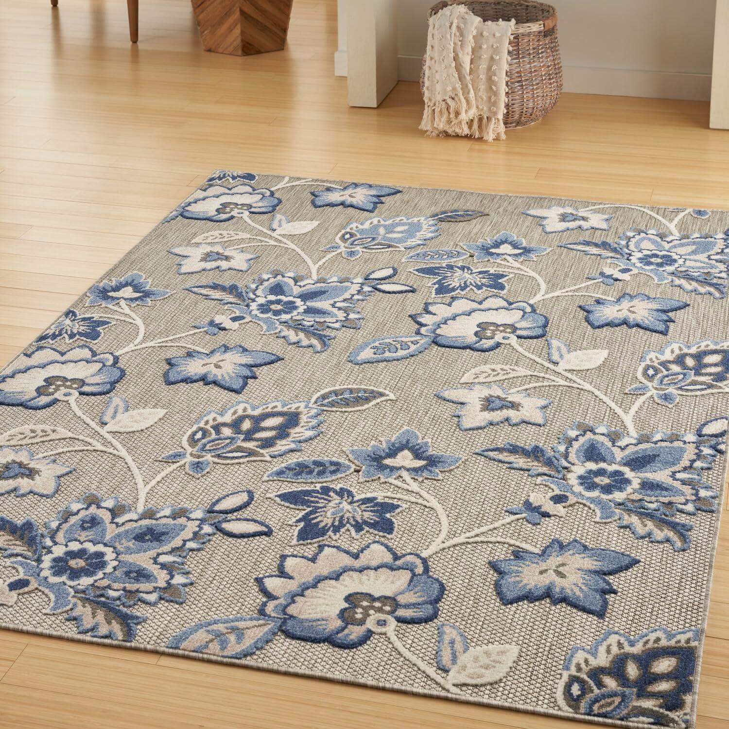 Nourison Aloha Floral Farmhouse Outdoor Rug