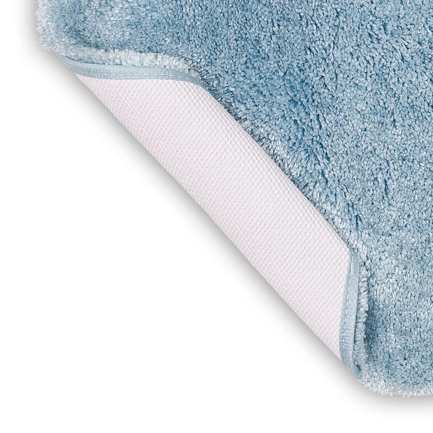 BrylaneHome The Elegance Bath Rug Collection - Bath Rug - 17" W 24" L, Sky Blue