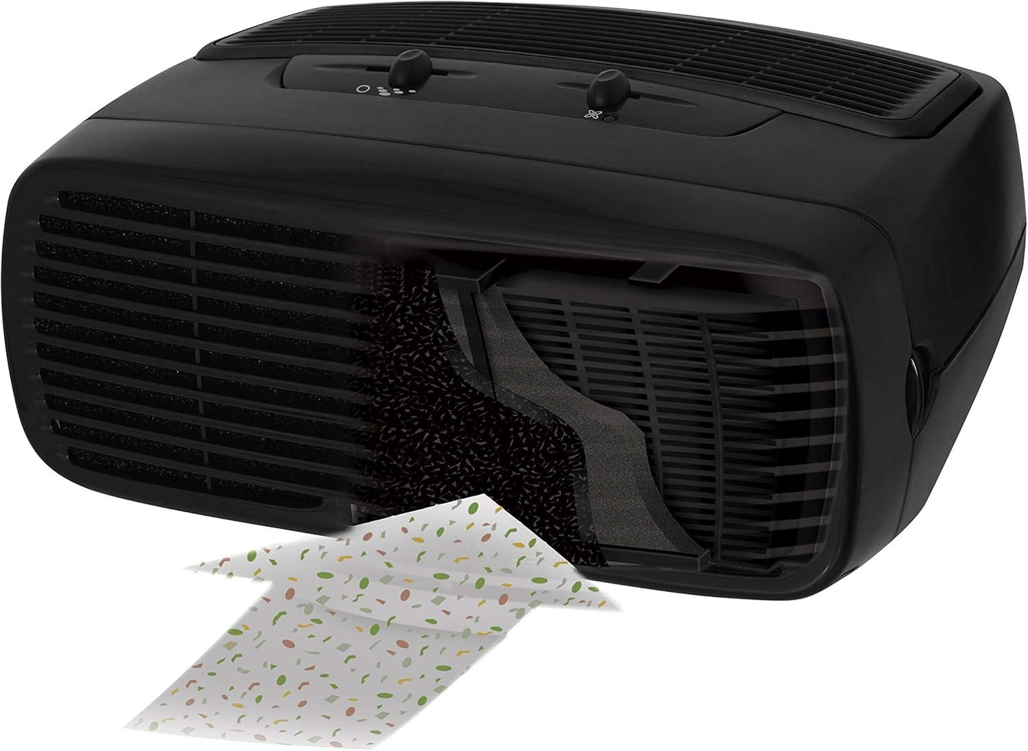 Xayoca Desktop HEPA-Type , 3 Speeds plus Optional Ionizer small Air Purifier, HAP242B-U, Black