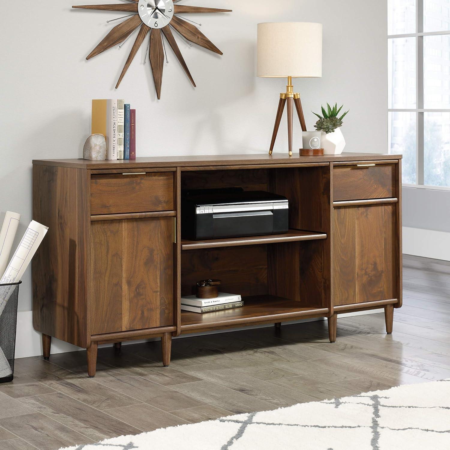 Sauder Clifford Place Credenza, Grand Walnut Finish