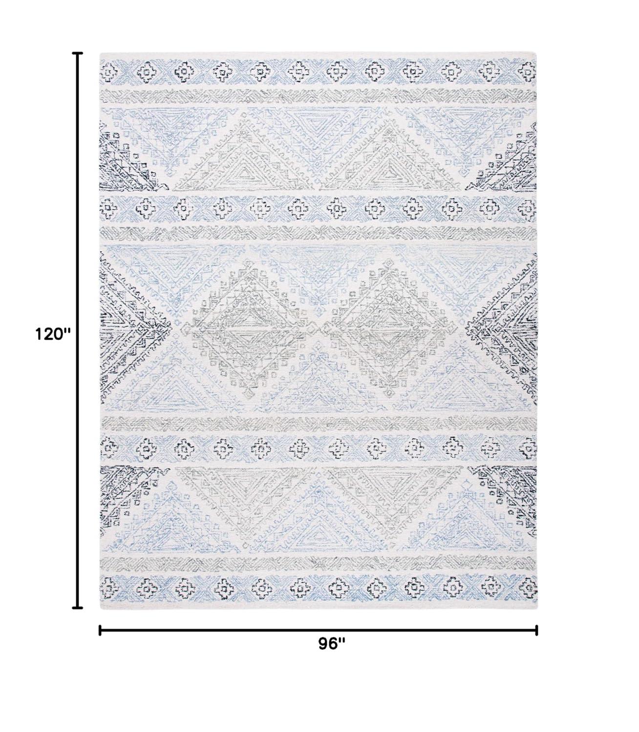 Micro-Loop MLP206 Hand Tufted Indoor Area Rug - Ivory/Grey - 8'x10' - Safavieh