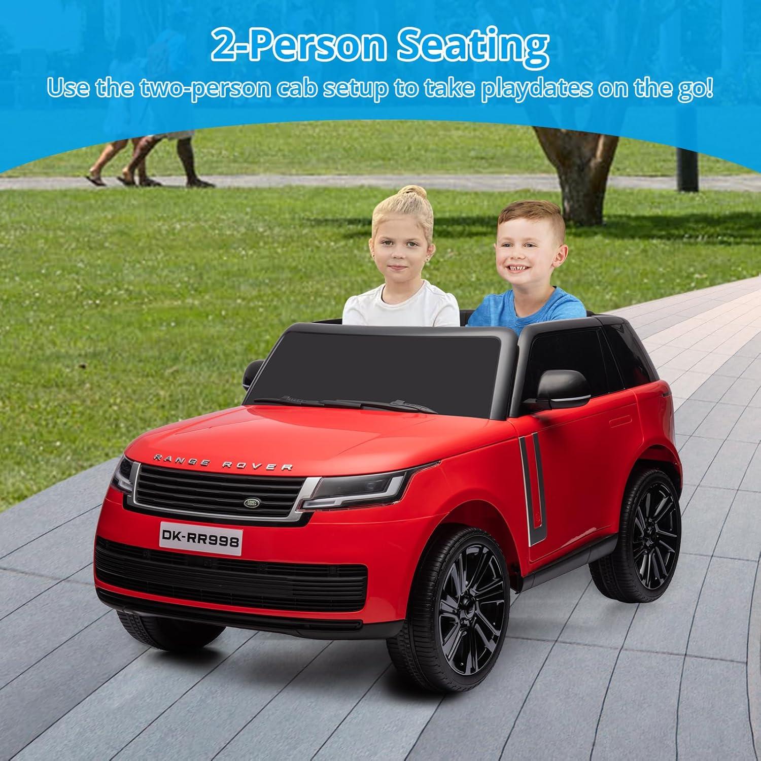 24V 2-Seater Licensed Land Rover Ride On Car Toy w/Parent Remote Control