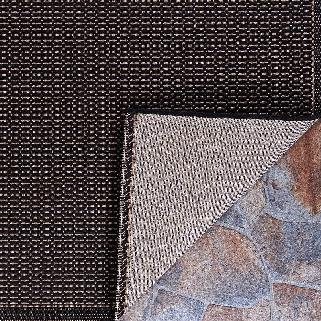 Couristan Recife Saddle Stitch Indoor /Outdoor Area Rug, Champagne- Taupe, 2' x 3'7"